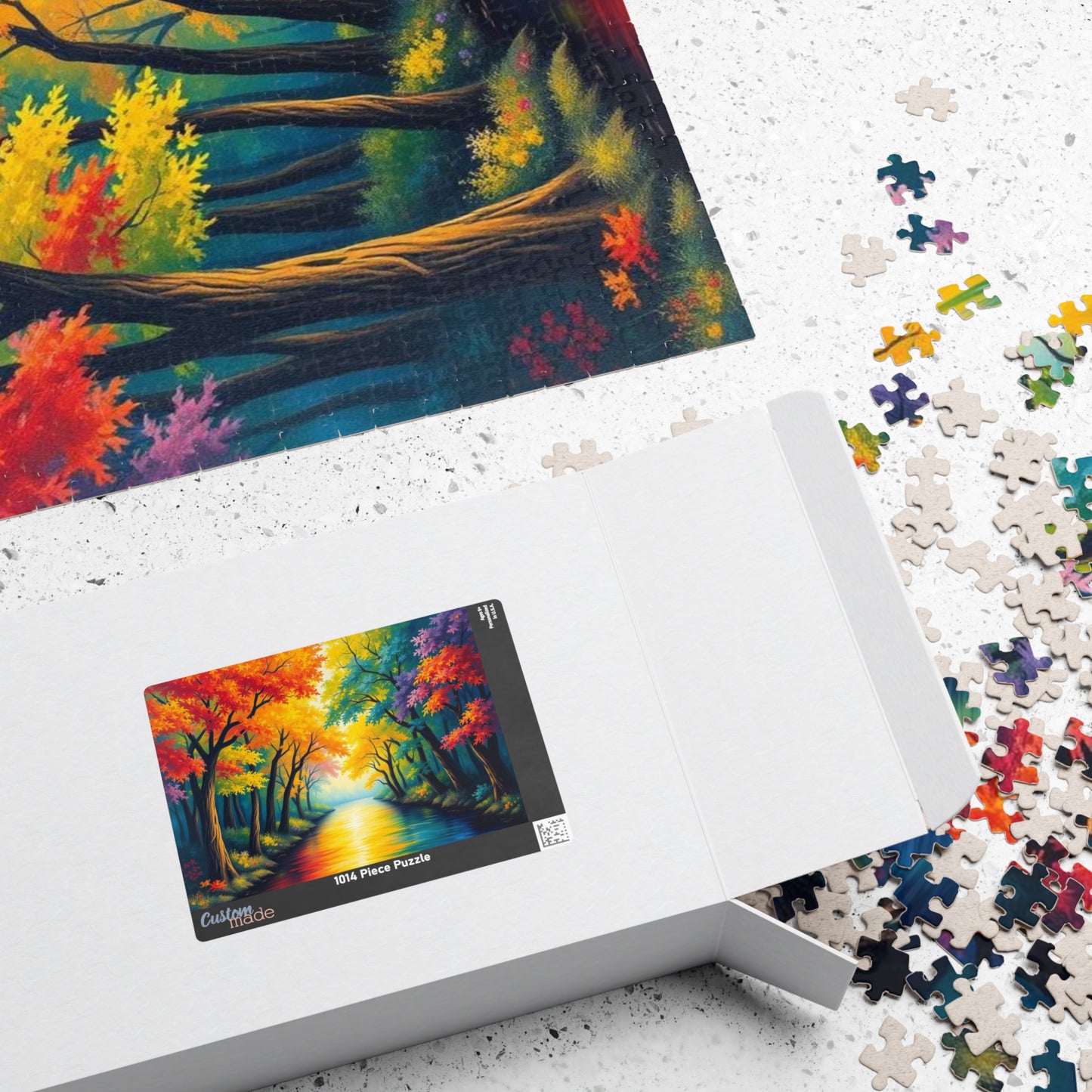 Reflections of Pride Jigsaw Puzzle, Vibrant Autumn Trees Rainbow Forest Puzzle, LGBTQ+ Nature Puzzle for Solo or Family Activity, Pride Gift Puzzle The Puzzle Chest
