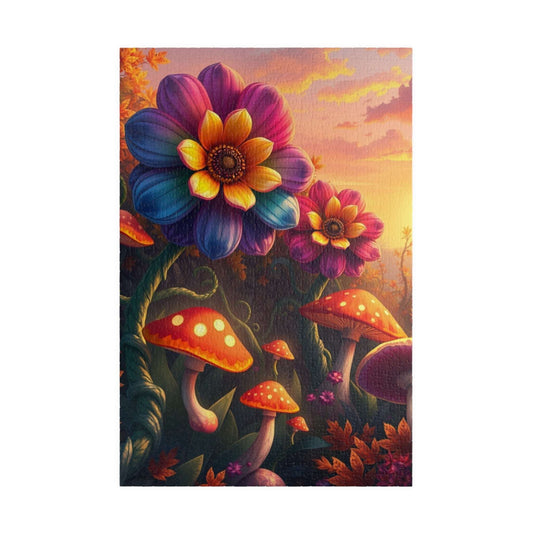 Fantasy Botanical Garden Puzzle, 110 252 520 1014-Piece Jigsaw Game, Colorful Oversized Flowers and Twisting Vines for Relaxation, Giftable 1014 pcs (Vertical) Puzzle The Puzzle Chest