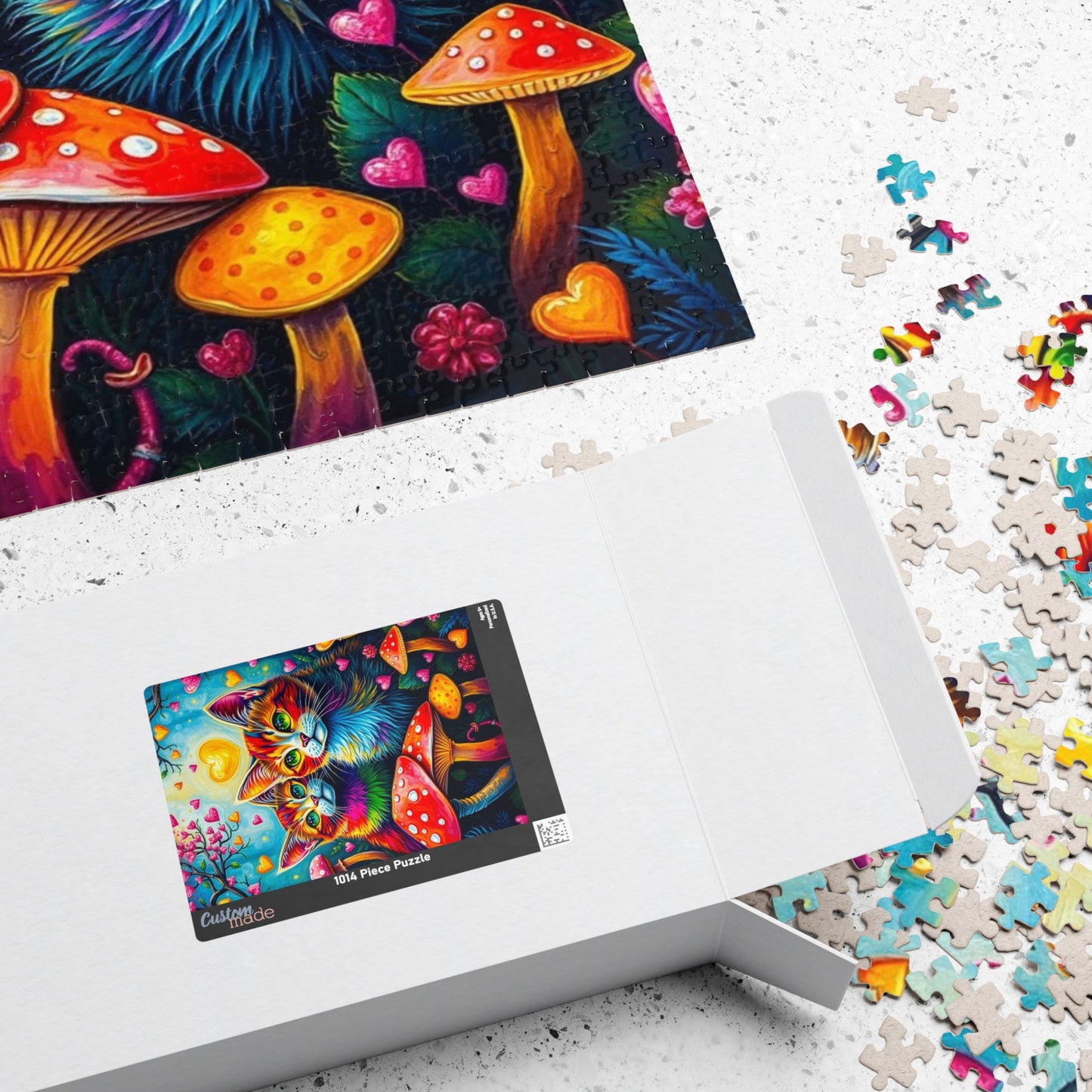 Whimsy Woods - Rainbow Cats and Pride Forest Jigsaw Puzzle, 110 to 1014-piece, Cat Lover Gift, Family Activity or Solo Fun, Brain Teaser Puzzle The Puzzle Chest