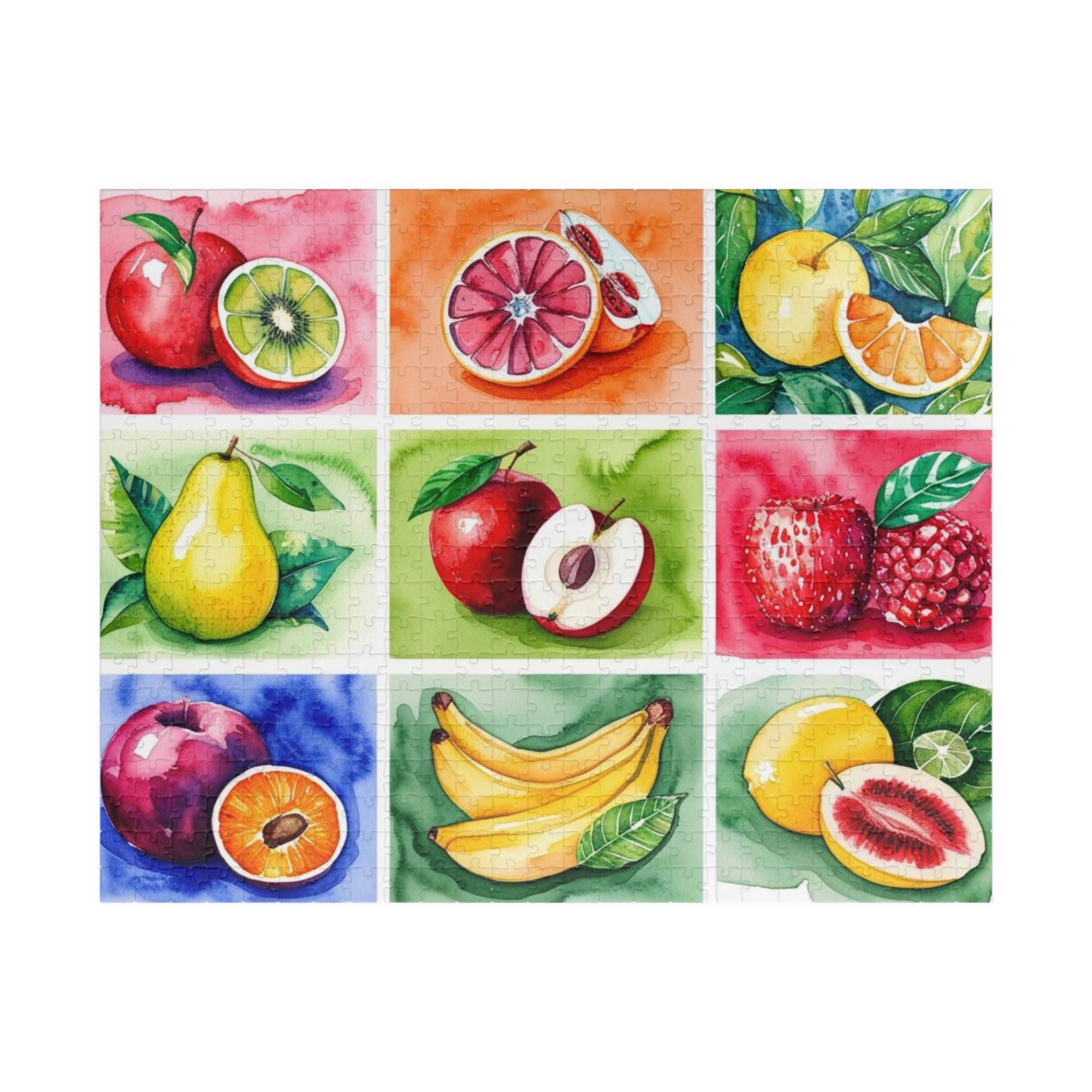 Fruit Collage Puzzle, Fun Jigsaw for Adults, Creative Activity, Brain Teaser Game, Unique Gift, Wall Art Home Decor, Foodie 520 pcs (Horizontal) Puzzle The Puzzle Chest