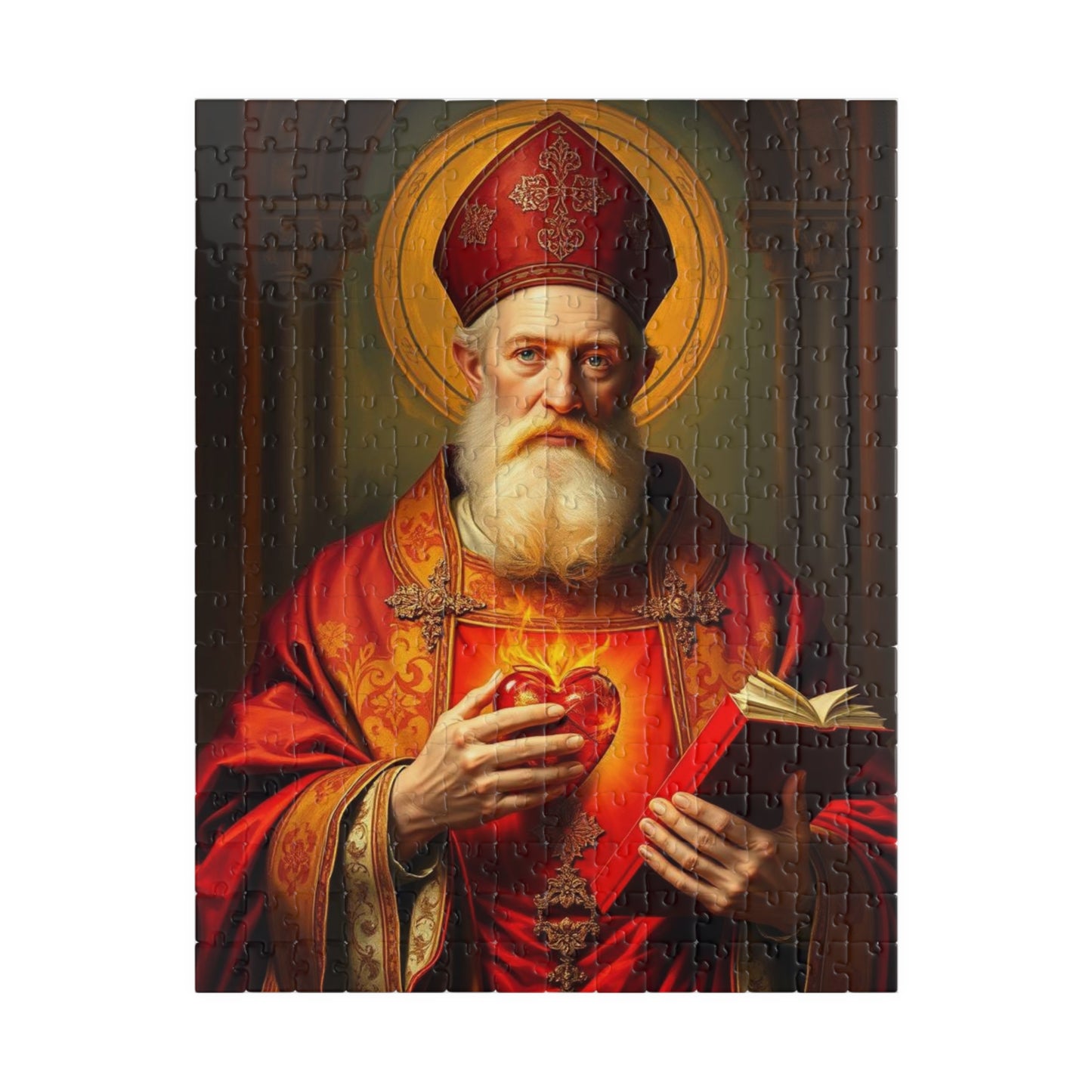 Saint Augustine Jigsaw Puzzle for Adult, Religious Gift for Catholics, Spiritual Home Entertainment, Mindful Faith-Based Fun Family Activity 252 pcs (Vertical) Puzzle The Puzzle Chest