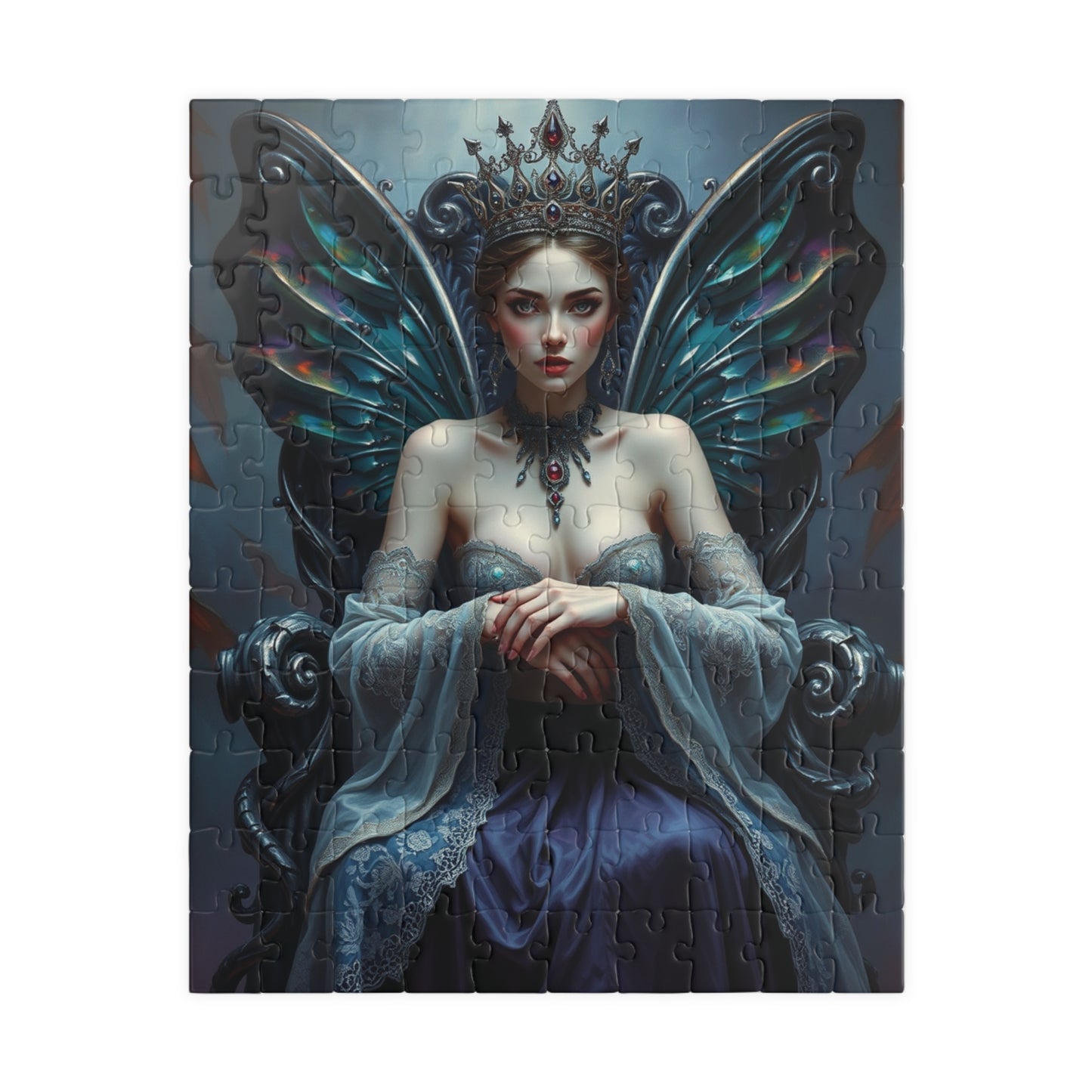 Gothic Fairy Queen Jigsaw Puzzle, Mystical Dark Fantasy Tabletop Game 110-1014 Pieces for Adult Puzzle Lovers, Halloween Holiday Gift Idea 110 pcs (Vertical) Puzzle The Puzzle Chest