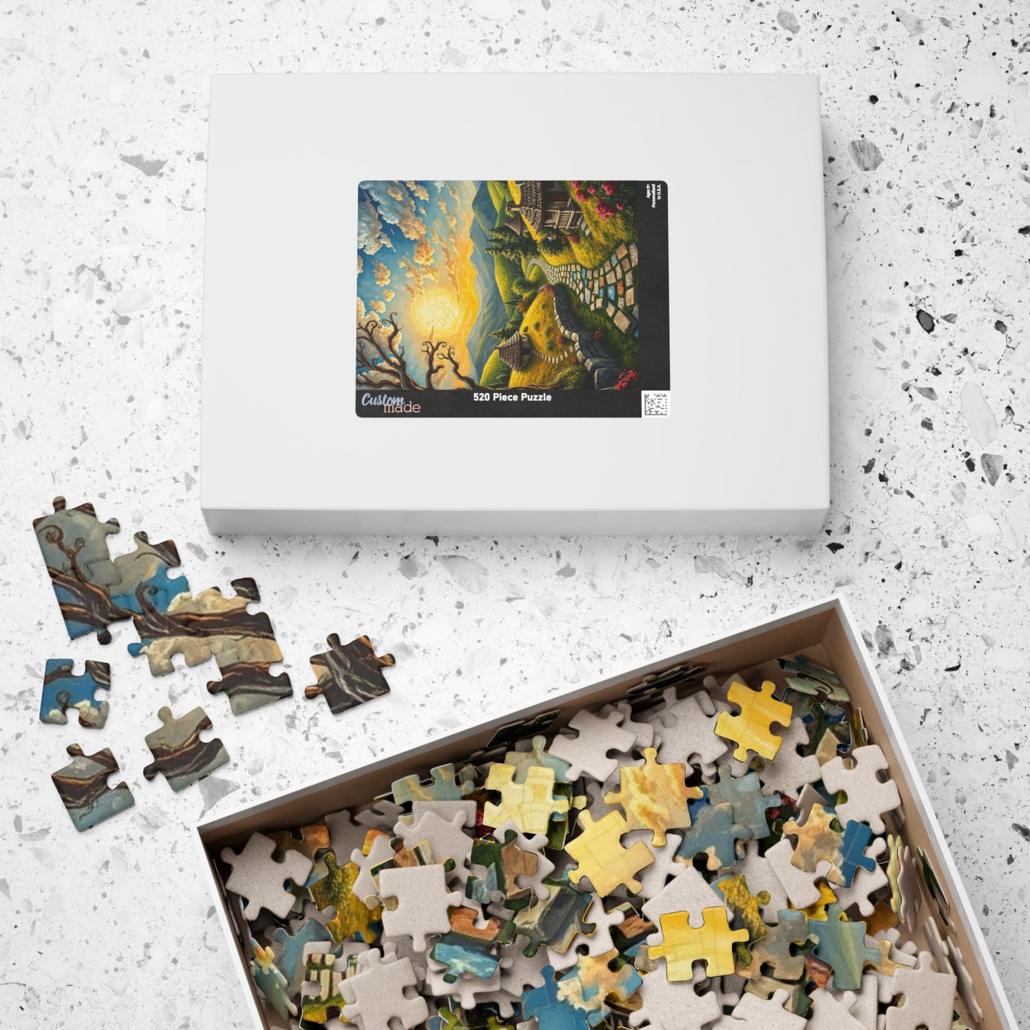 Scenic Mosaic Landscape Puzzle, 110-1014 Piece Jigsaw, Game Night Fun, Collectible Art, Family Activity Solo Fun, Gift for Puzzle Lovers Puzzle The Puzzle Chest