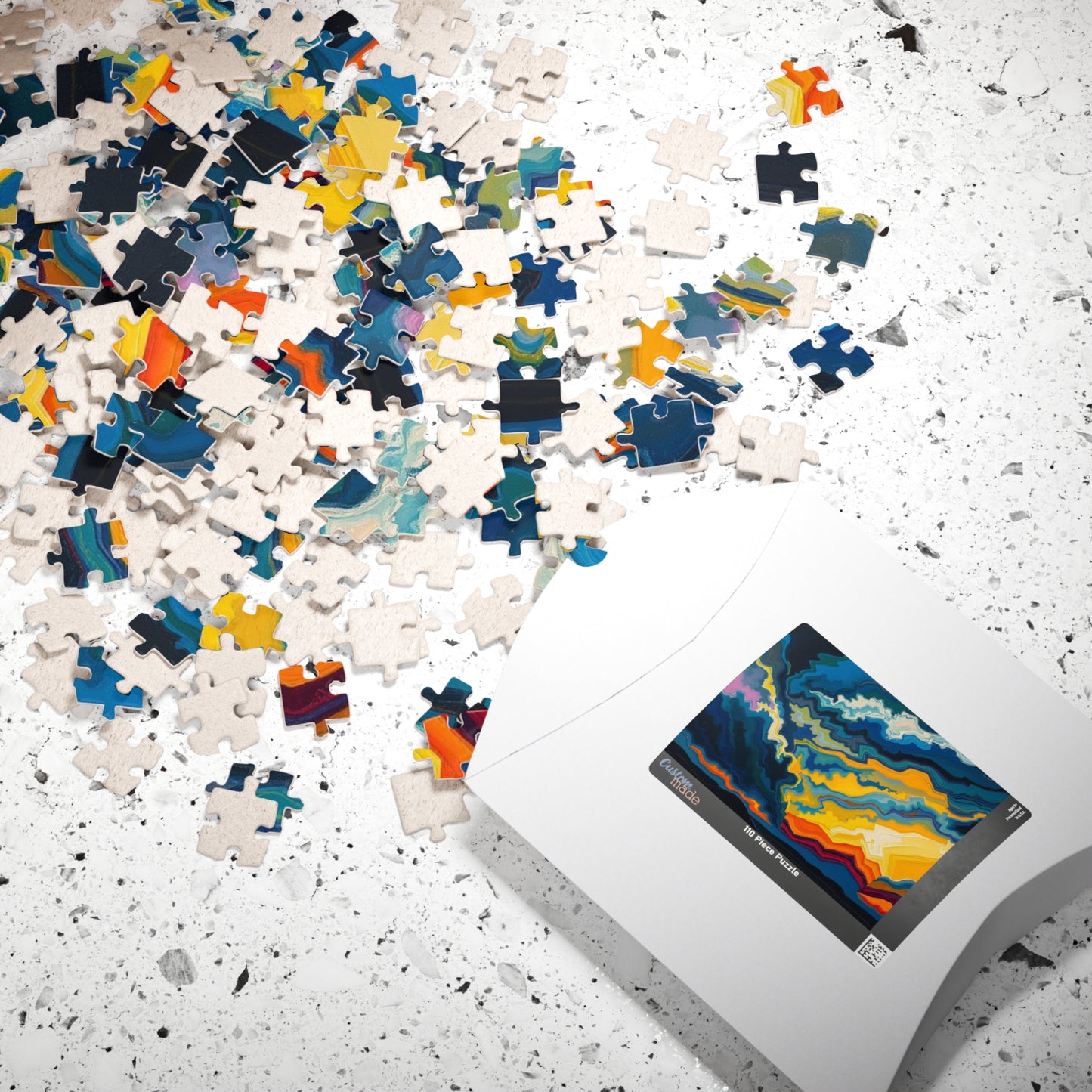 Colorful Abstract Puzzle Artwork, Unique Jigsaw Game for Family Fun, Gift for Art Lovers, Mindful Activity, Home Entertainment Puzzle The Puzzle Chest