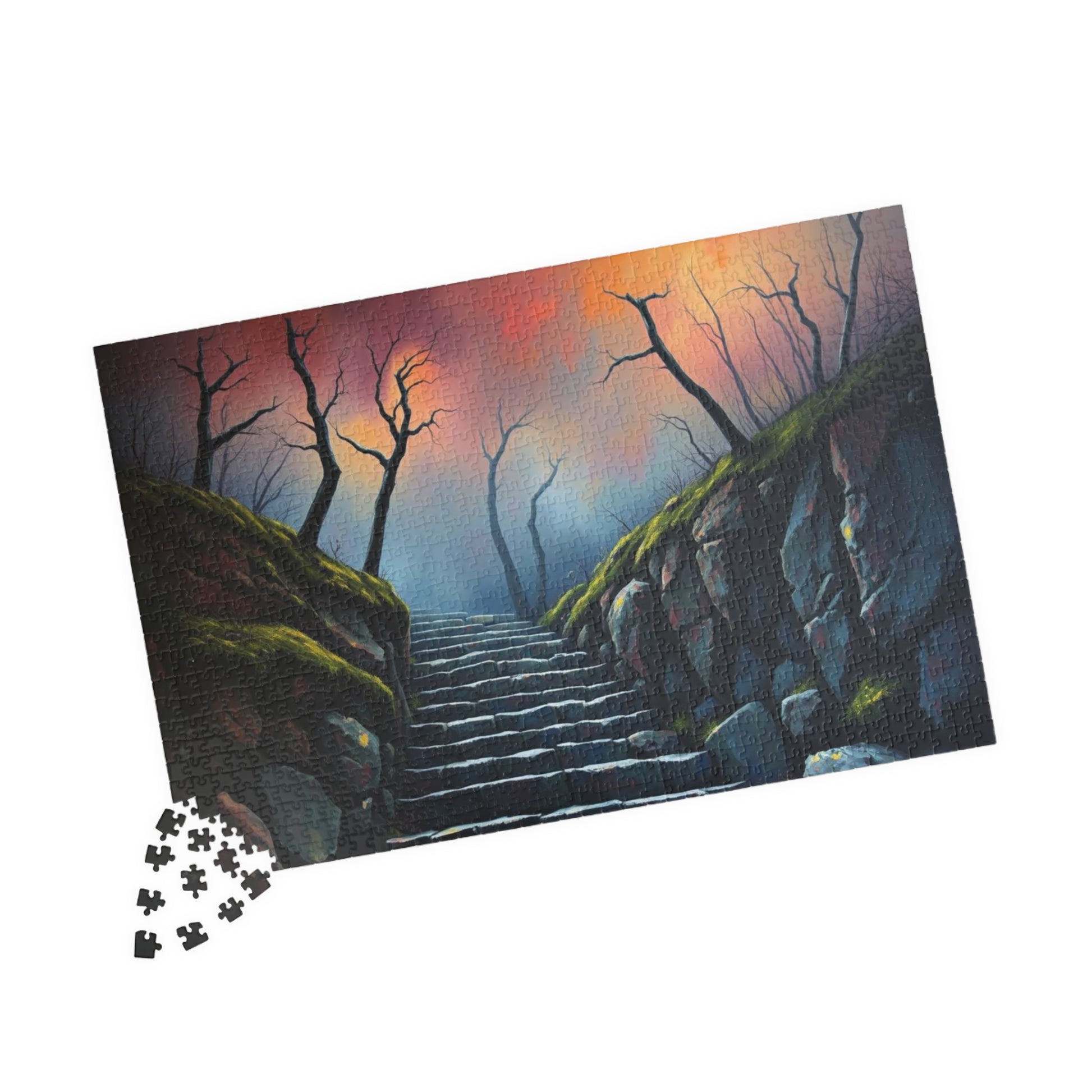 Steps Into Oblivion Jigsaw Puzzle for Adults, Gothic Puzzle, Dark Fantasy Landscape Puzzle Gift for Puzzle Lover, Game Night, Mindful Hobby Puzzle The Puzzle Chest