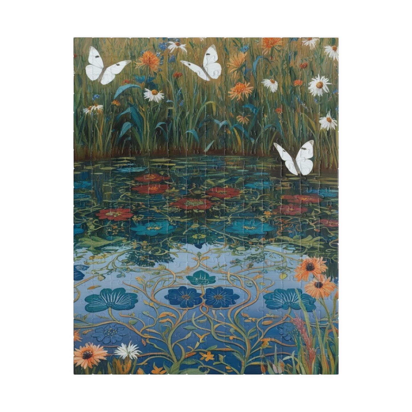 Nature-Inspired Puzzle with Butterflies, Eco-Friendly Jigsaw Game, Gift for Nature Lover and Puzzle Enthusiast, Family Game Night, Art Decor 252 pcs (Vertical) Puzzle The Puzzle Chest