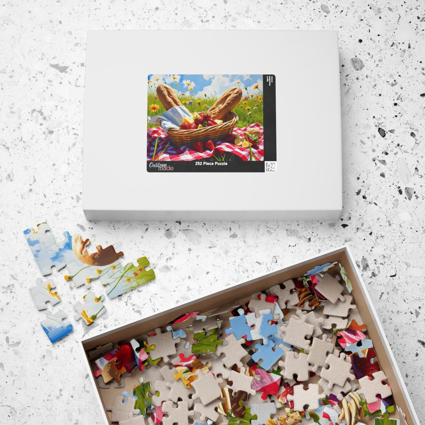 Spring Picnic Puzzle (110, 252, 520, 1014-piece) - Perfect for Family Fun, Game Night, Outdoor Gatherings, Foodie Birthday Holiday Gifts Puzzle The Puzzle Chest