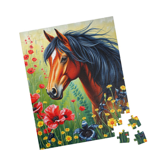 Horse-Themed Puzzle, Colorful Equine Jigsaw Game for Adults and Teens, Friend Gift for Animal Lover, Family Night, Artful Home Entertainment Puzzle The Puzzle Chest