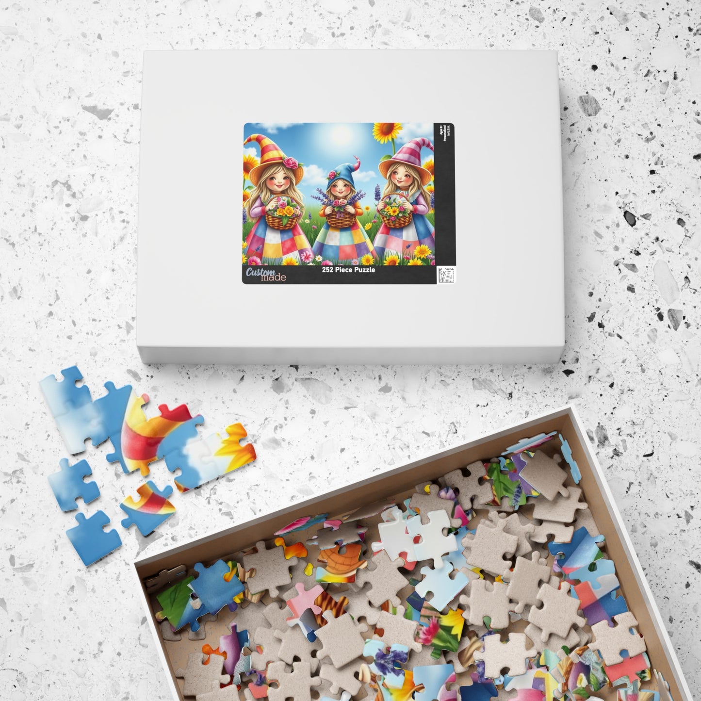 Flower Festival Gnome Puzzle - Spring Themed Mythical Jigsaw Game Puzzle The Puzzle Chest
