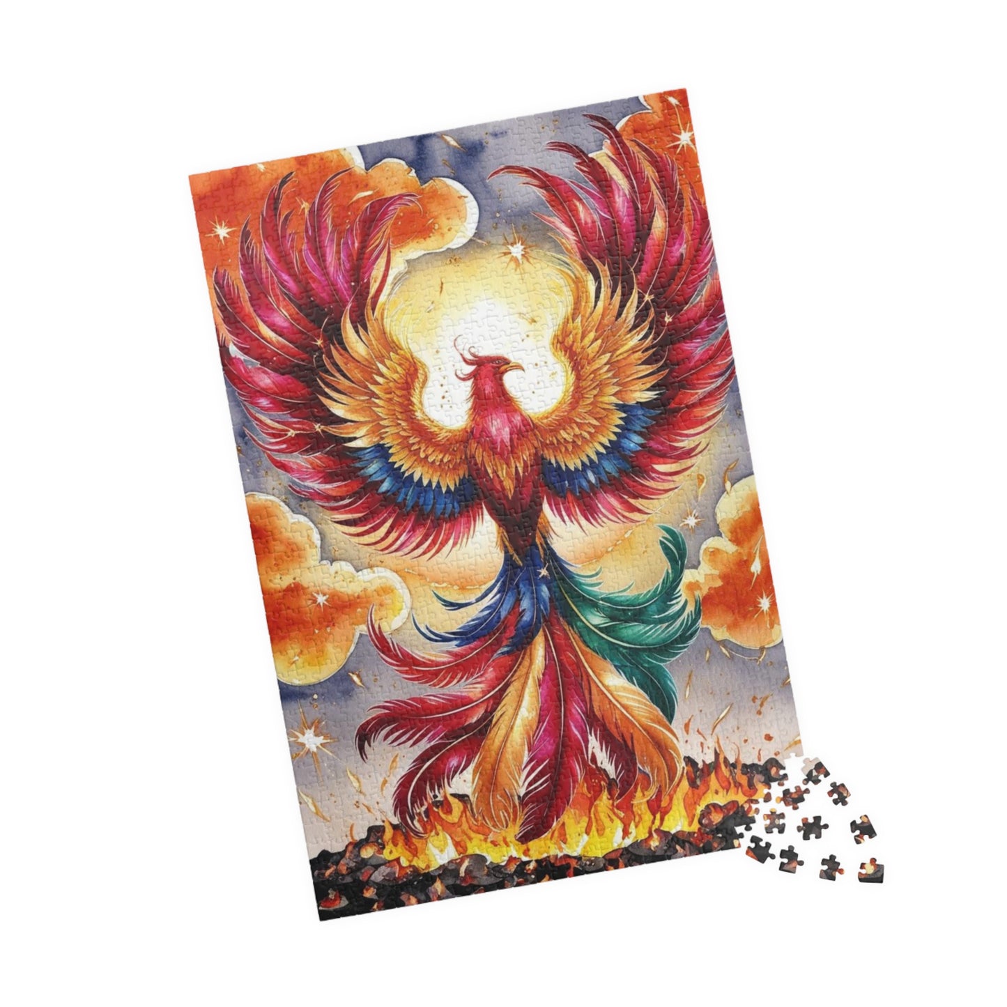 Phoenix Jigsaw Puzzle, Mythical Fire Bird, Folklore Art, Creative Gift for Adults, Birthday, Holiday Fun Puzzle The Puzzle Chest