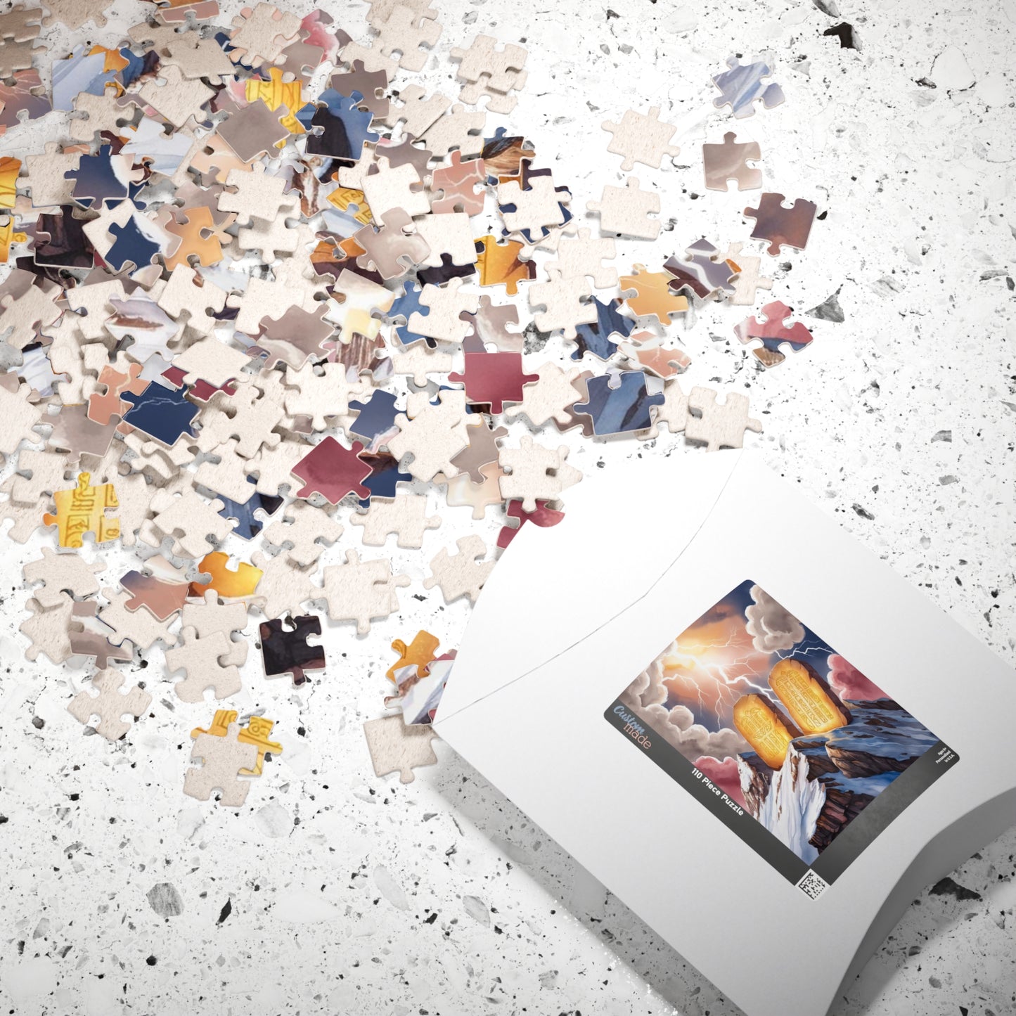 The Ten Commandments Puzzle, Stone Tablets on Mount Sinai, Religious Jigsaw, Christian Faith-Based Gift for Puzzle Lover, Bible-Themed Game Puzzle The Puzzle Chest