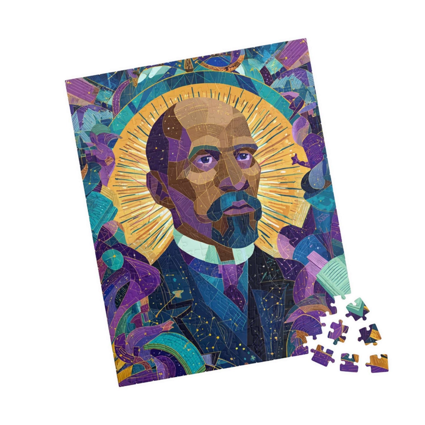 African American Scholar Jigsaw Puzzle - W E B Du Bois Portrait, Black History Month Gift, Afrocentric Educational Game 252 pcs (Vertical) Puzzle The Puzzle Chest