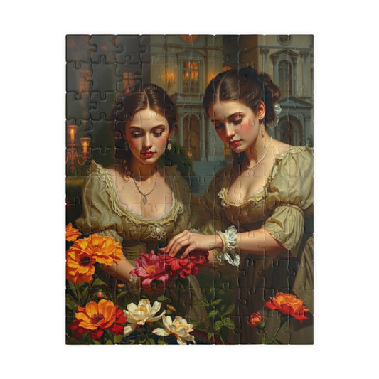 Jigsaw Puzzle, Victorian Women Garden Flowers, 110-1014 Piece - Fun Family Activity, Relaxing Hobby, Educational Game, Challenging Pastime, 110 pcs (Vertical) Puzzle The Puzzle Chest