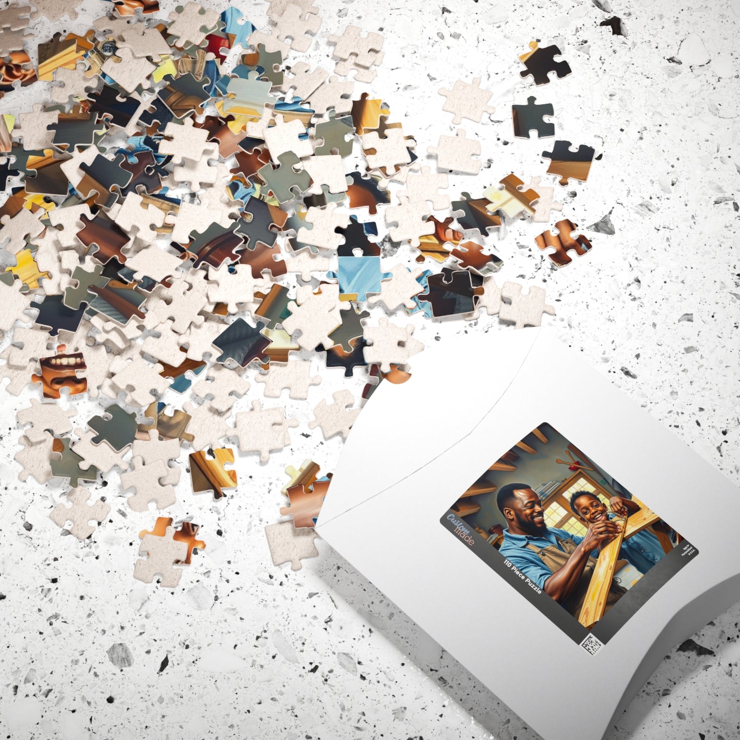 Family Bonding Jigsaw Puzzle, Black Father and Son Scene, Fun Family Activity, African American Afrocentric Cultural, Gift Puzzle The Puzzle Chest