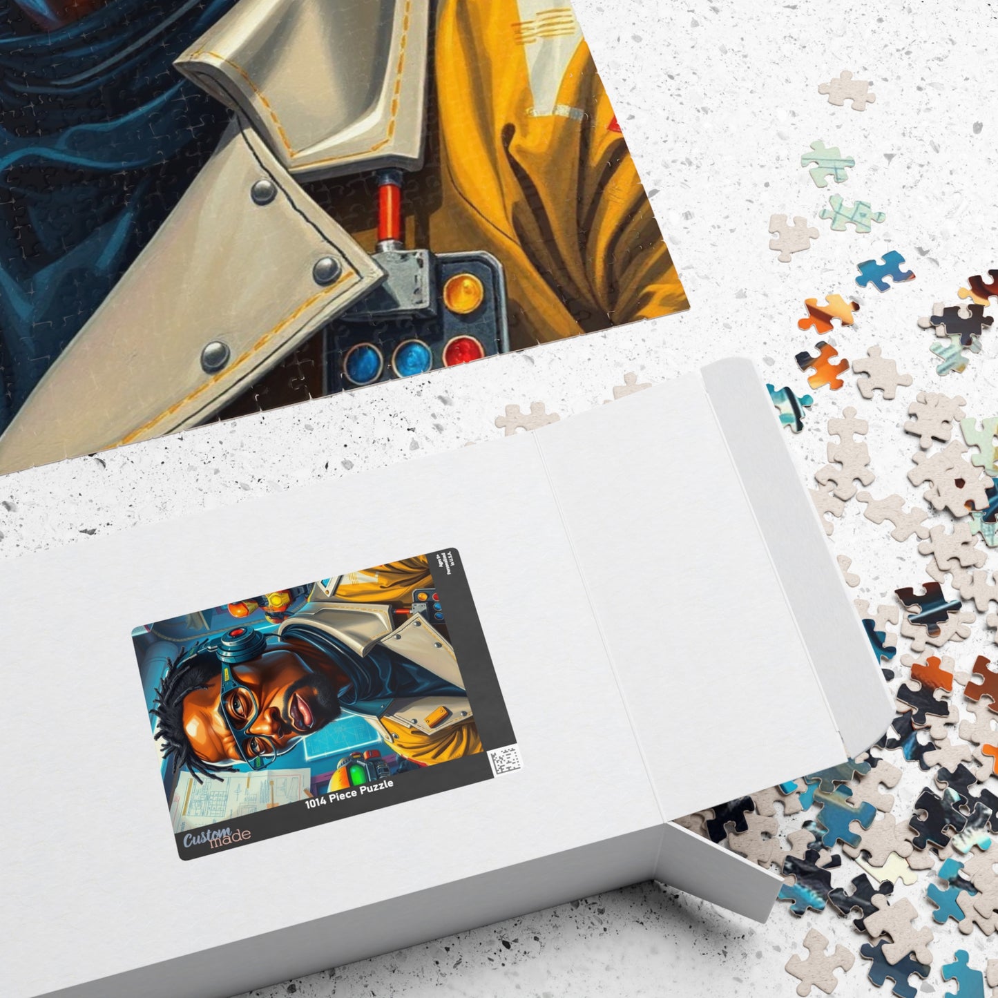 Futuristic Black Gamer Puzzle, Unique African American Art Jigsaw Game, Gift for Puzzle Lovers, Fun Family Activity, Entertaining Pastime Puzzle The Puzzle Chest
