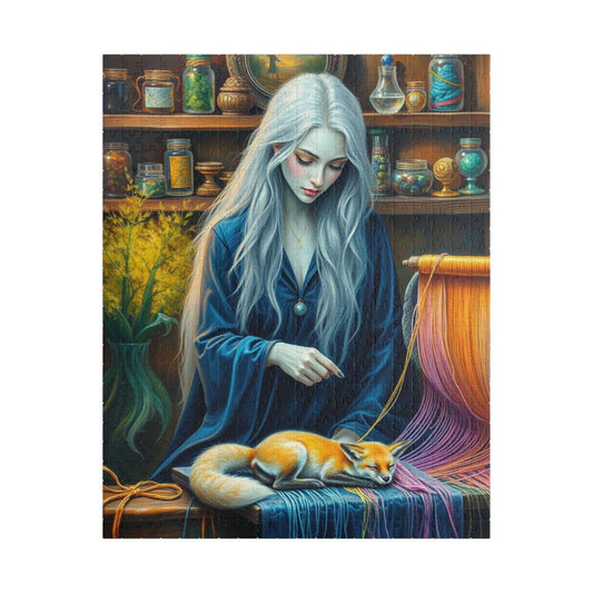 Threads of Magic Jigsaw Puzzle - Witch Puzzle, 110, 252, 520, 1014-piece Puzzle Lover Gift, Family Game Night, Therapy Activity, Halloween 520 pcs (Vertical) Puzzle The Puzzle Chest