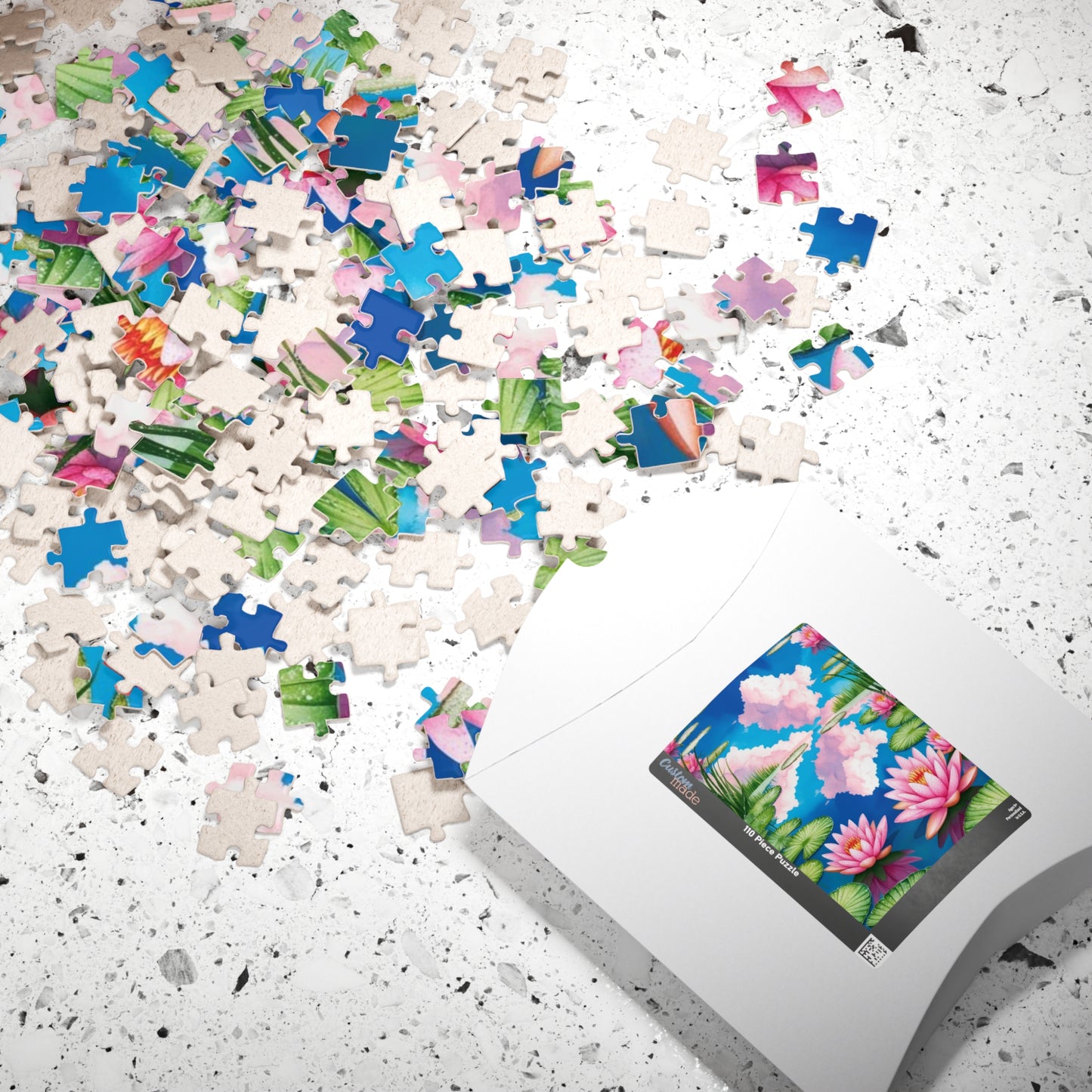 Water Lily Pond Puzzle 110-520 Piece, Tranquil Floral Landscape Jigsaw Game Claude Monet-Inspired, Lush Greenery Water Reflections, Giftable Puzzle The Puzzle Chest