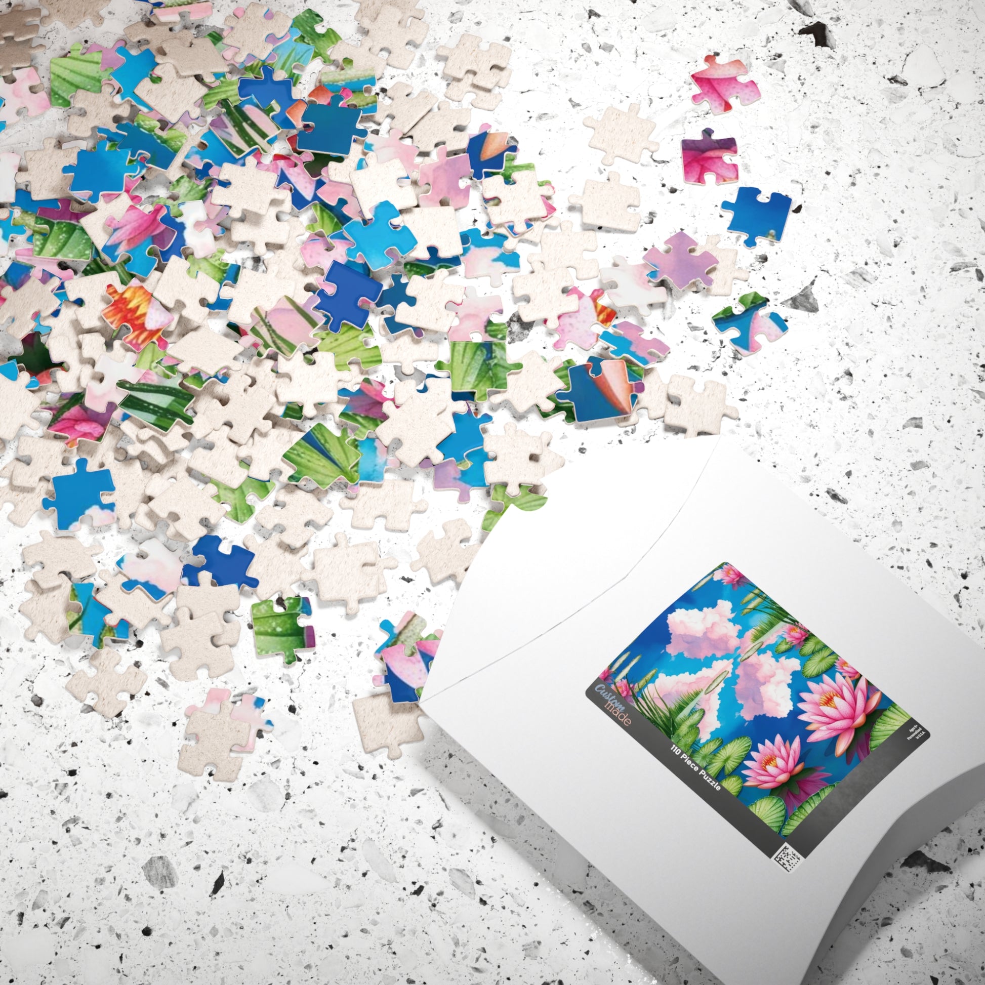 Water Lily Pond Puzzle 110-520 Piece, Tranquil Floral Landscape Jigsaw Game Claude Monet-Inspired, Lush Greenery Water Reflections, Giftable Puzzle The Puzzle Chest