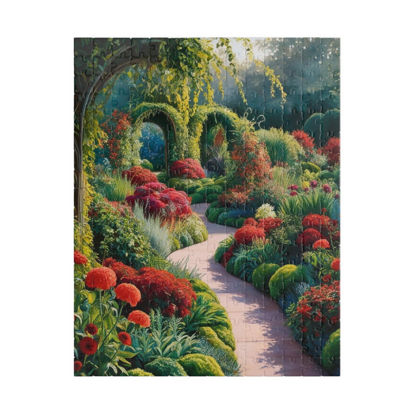 Serene Garden Puzzle - Relaxing Floral Artwork, Flower Jigsaw Game for Adults, Family Fun, Nature Lovers Gift, 110, 252, 520, 1014-piece 252 pcs (Vertical) Puzzle The Puzzle Chest