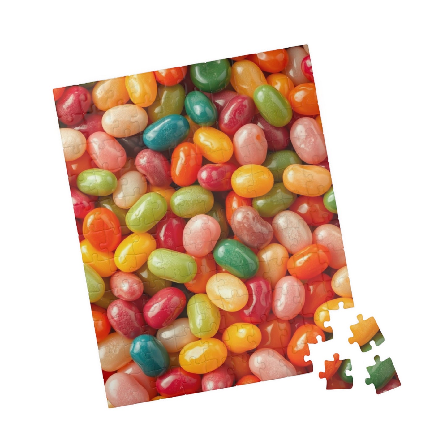 Chaotic Jelly Beans Puzzle, Vibrant Sweets-Themed Jigsaw, Bright Colorful Food Collage, Family Activity, Quiet Pastime, Foodie Puzzle Lover Puzzle The Puzzle Chest