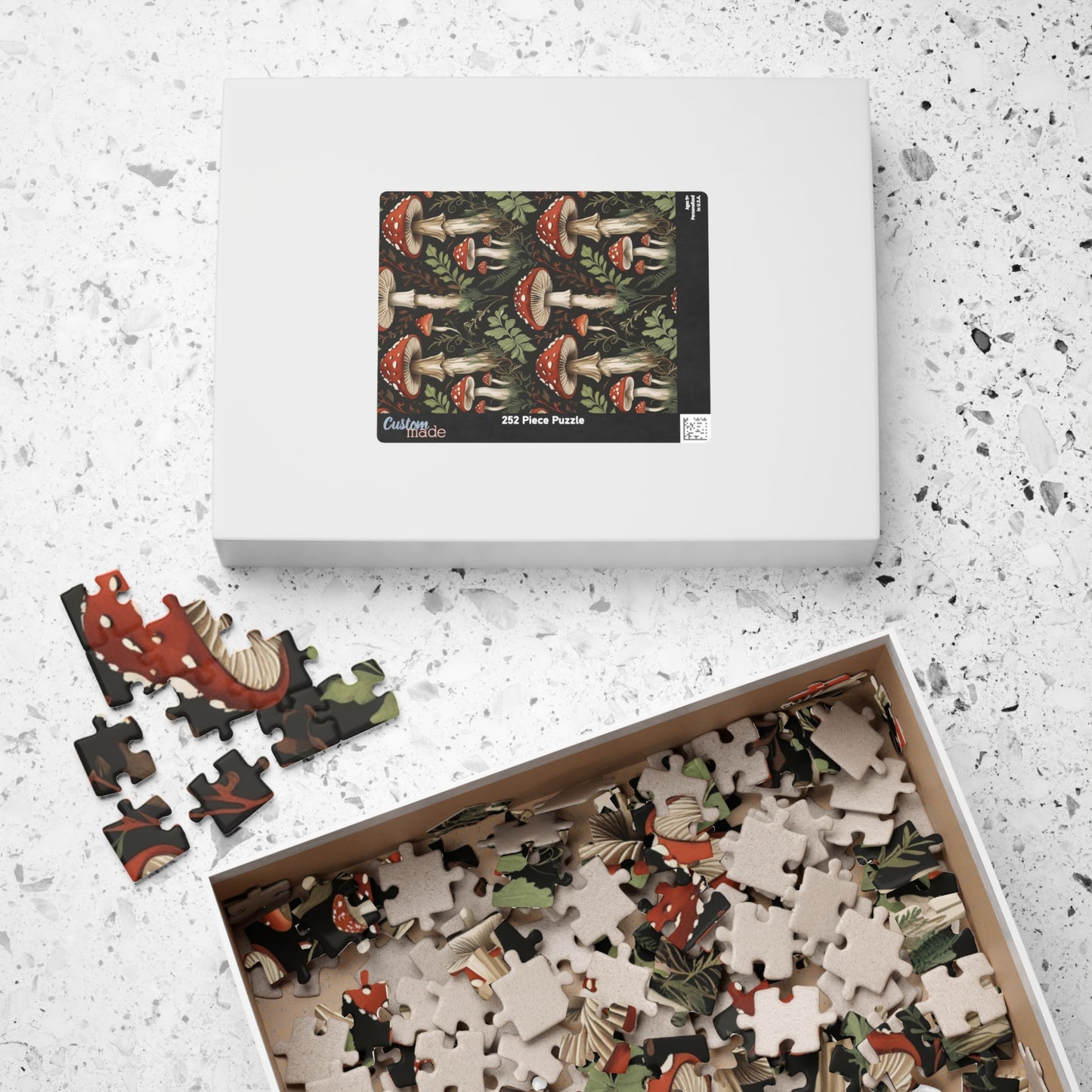 Vintage Mushroom Collage Jigsaw Puzzle, Nature Inspired Toadstool Art, Fun Fungi Game for Family Bonding, Puzzle Lover Best Unique Gift Puzzle The Puzzle Chest