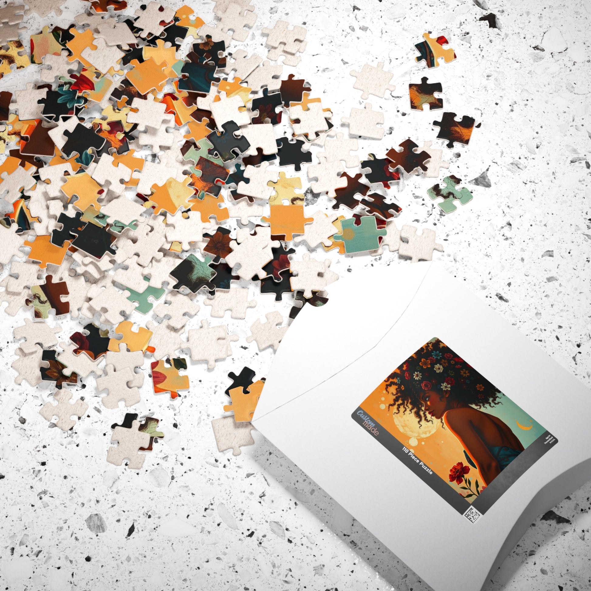 Black Art Jigsaw Puzzle - African American Woman, Gift for Afrocentric Art Lover, Fun Family Game Night, Mindfulness Activity Brain Teaser Puzzle The Puzzle Chest