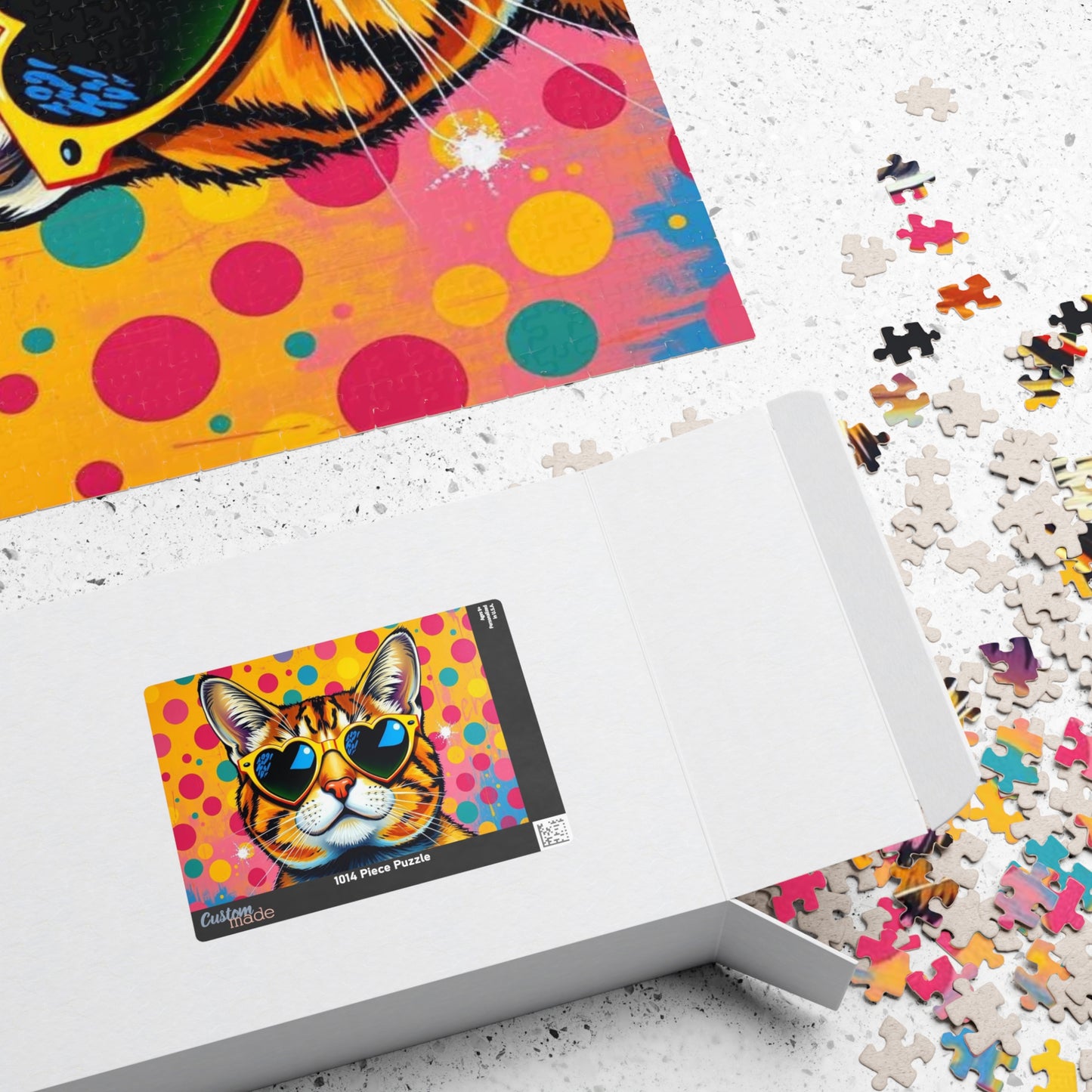 Pop Art Cat Puzzle - Fun Colorful Animal Art Jigsaw for Puzzle Lover, Family Game Night, Gift for Cat Owner, Creative Home Entertainment Puzzle The Puzzle Chest