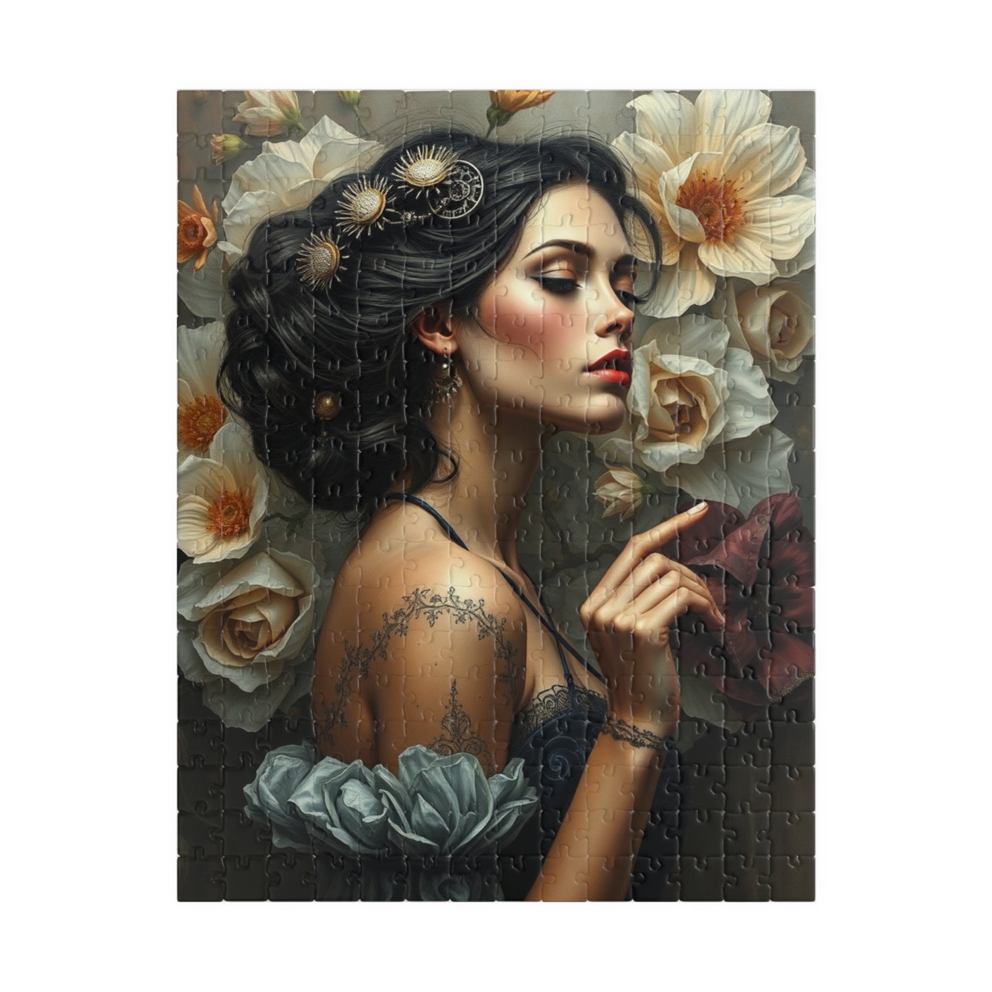 Artistic Female Steampunk Portrait Puzzle, Unique Jigsaw for Relaxation, Gift for Art Lovers and Puzzle Enthusiasts, Home Decor, Family Fun 252 pcs (Vertical) Puzzle The Puzzle Chest