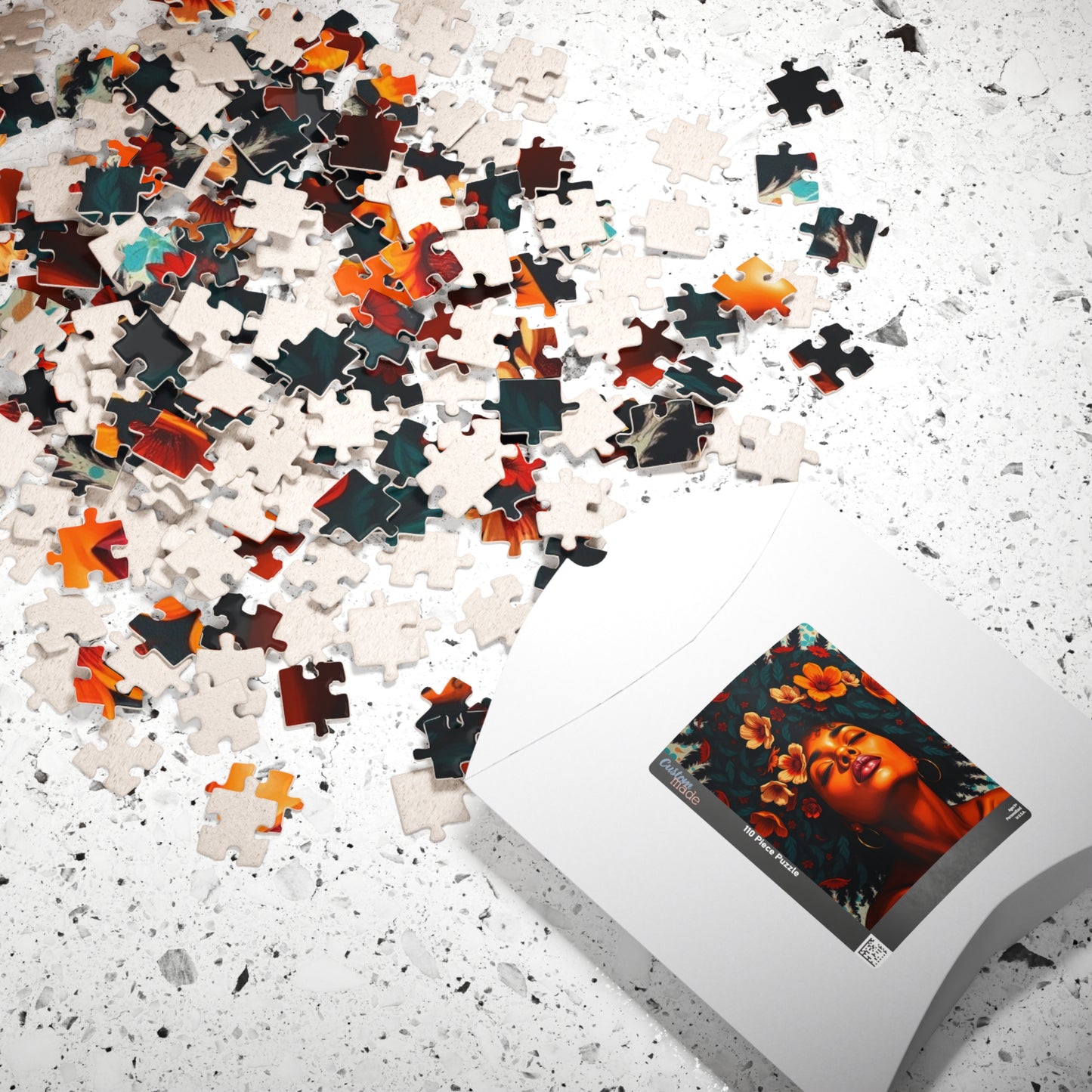 African American Jigsaw Puzzle, Black Female Portrait, Black Woman Art, Afrocentric Gift Puzzle The Puzzle Chest