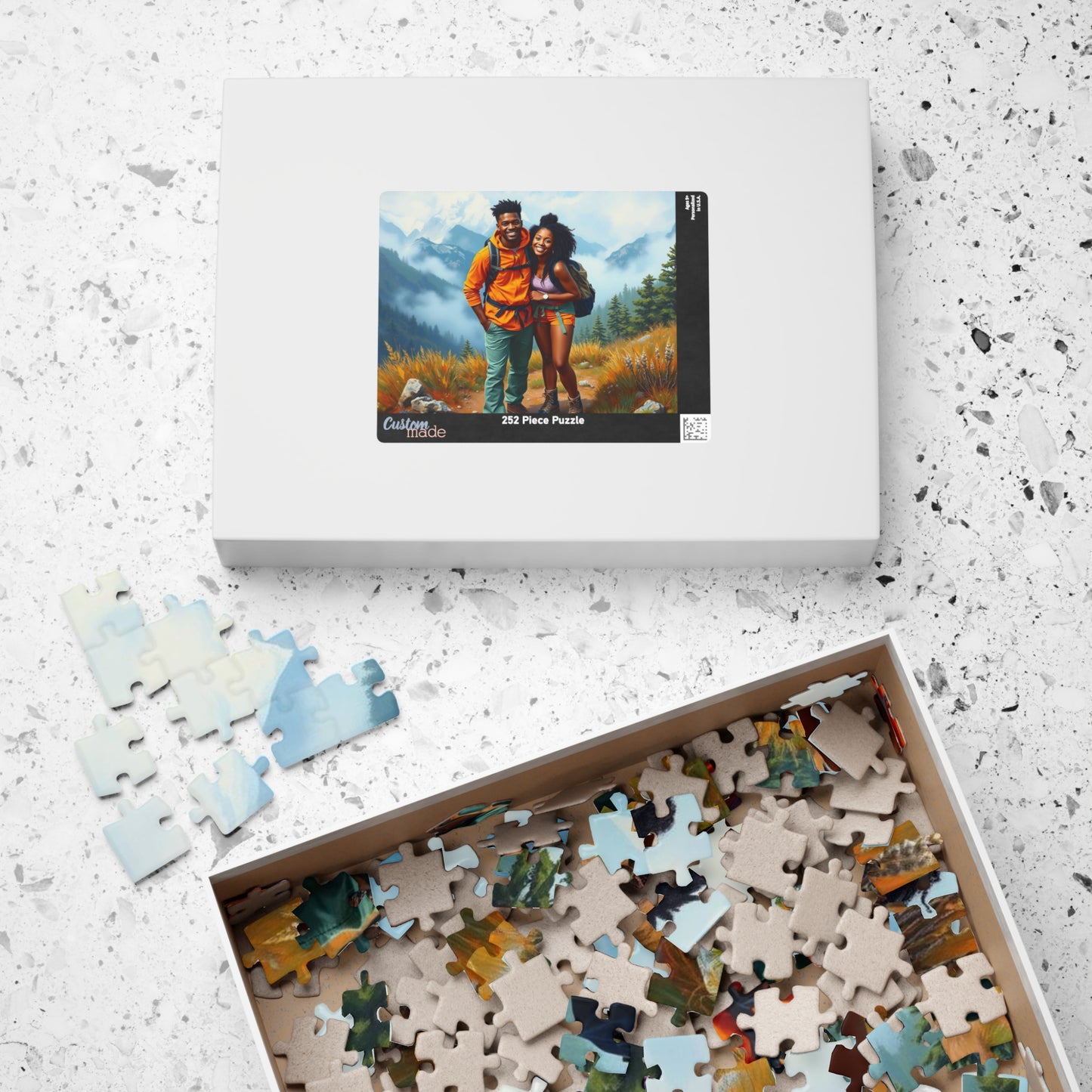 Black Couple Hiking Adventure Puzzle - Nature Lovers Delight Jigsaw, Family Game Night Fun, Afrocentric Gift for Friends, Outdoor Enthusiasts Puzzle The Puzzle Chest