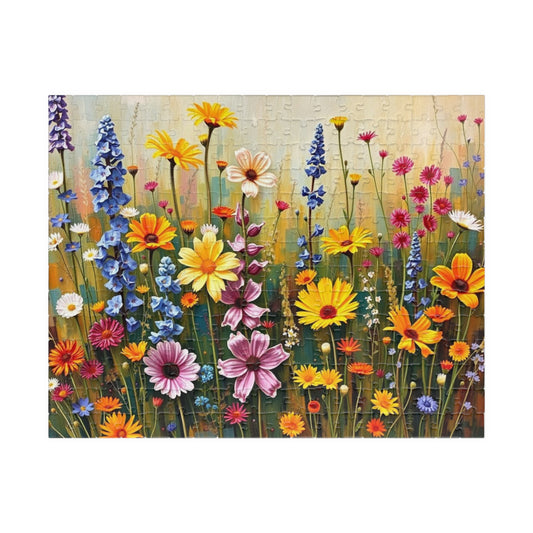 Vibrant Floral Puzzle, Flower Jigsaw Game for Adults Seniors, Family Fun Solo Activity, Mindfulness Gift for Nature Lovers Puzzle Fans 252 pcs (Horizontal) Puzzle The Puzzle Chest