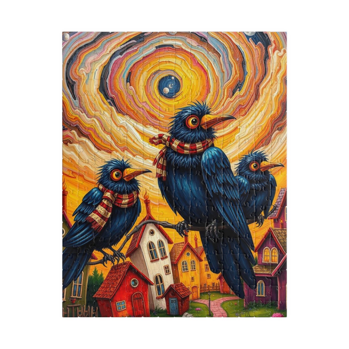 Colorful Bird Puzzle for Adults - Fun Halloween Jigsaw Game for Family Night, Bird Lover Gift for Friends Holiday Birthday, Brain Teaser
