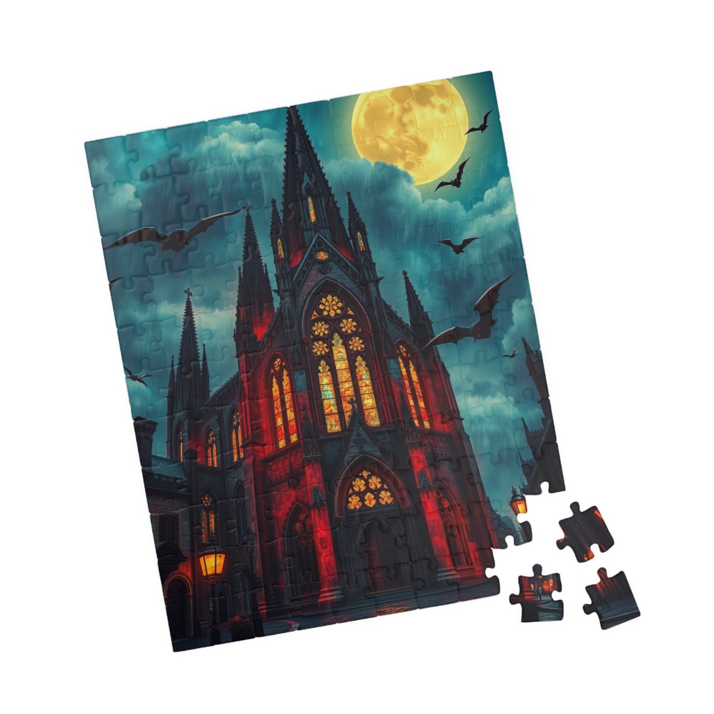 Gothic Cathedral Puzzle | 110, 252, 520, 1014-piece | Perfect for Halloween Fanatics, Gothic Art Lover, Family Game Night and Cozy Evenings Puzzle The Puzzle Chest