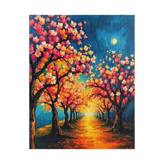Blooming Light Landscape Jigsaw Puzzle (110, 252, 520, 1014-piece) - Colorful Tree Artwork for Family Fun, Best Gift, Relaxation, Home Decor 252 pcs (Vertical) Puzzle The Puzzle Chest