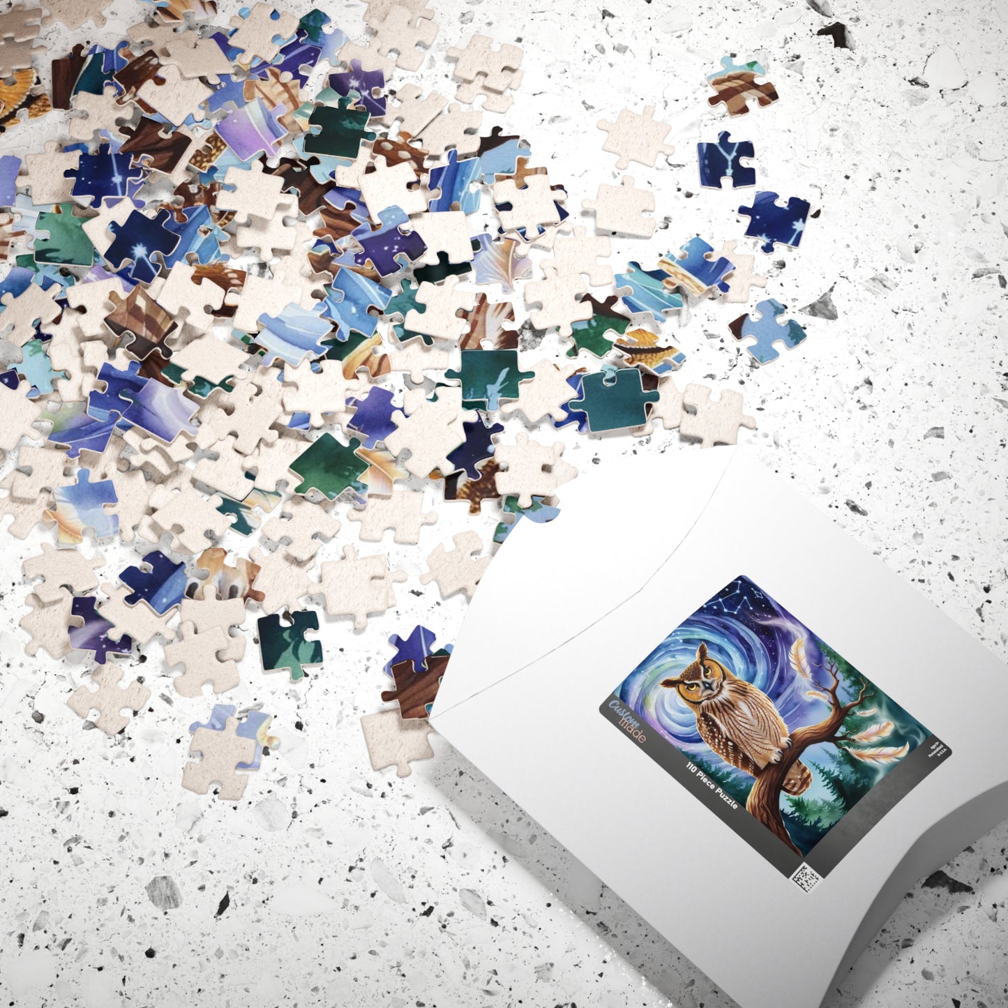 Jigsaw Puzzle, Great Horned Owl Constellation Scene, 110-1014 Pieces, Mystical Forest Nature Gift, Relaxing Hobby, Mindfulness Activity, Puzzle The Puzzle Chest