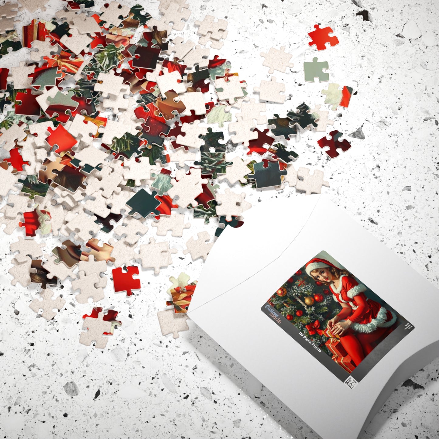 Festive Holiday Jigsaw Puzzle for Adult, Mrs. Claus Design, Vintage Christmas Art, Puzzle Lover Gift for Family, Cozy Night, Mental Exercise Puzzle The Puzzle Chest