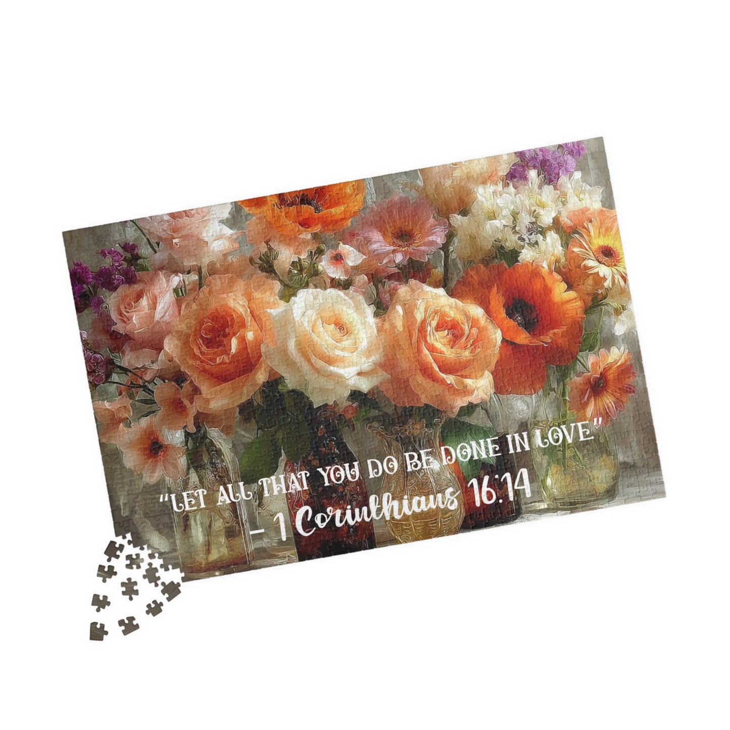 Vessels of Love – Grace in Bloom Jigsaw Puzzle, Floral Inspirational Puzzle Ideal Gift for Mindfulness & Family Fun, Christian Puzzle Lovers 1014 pcs (Horizontal) Puzzle The Puzzle Chest
