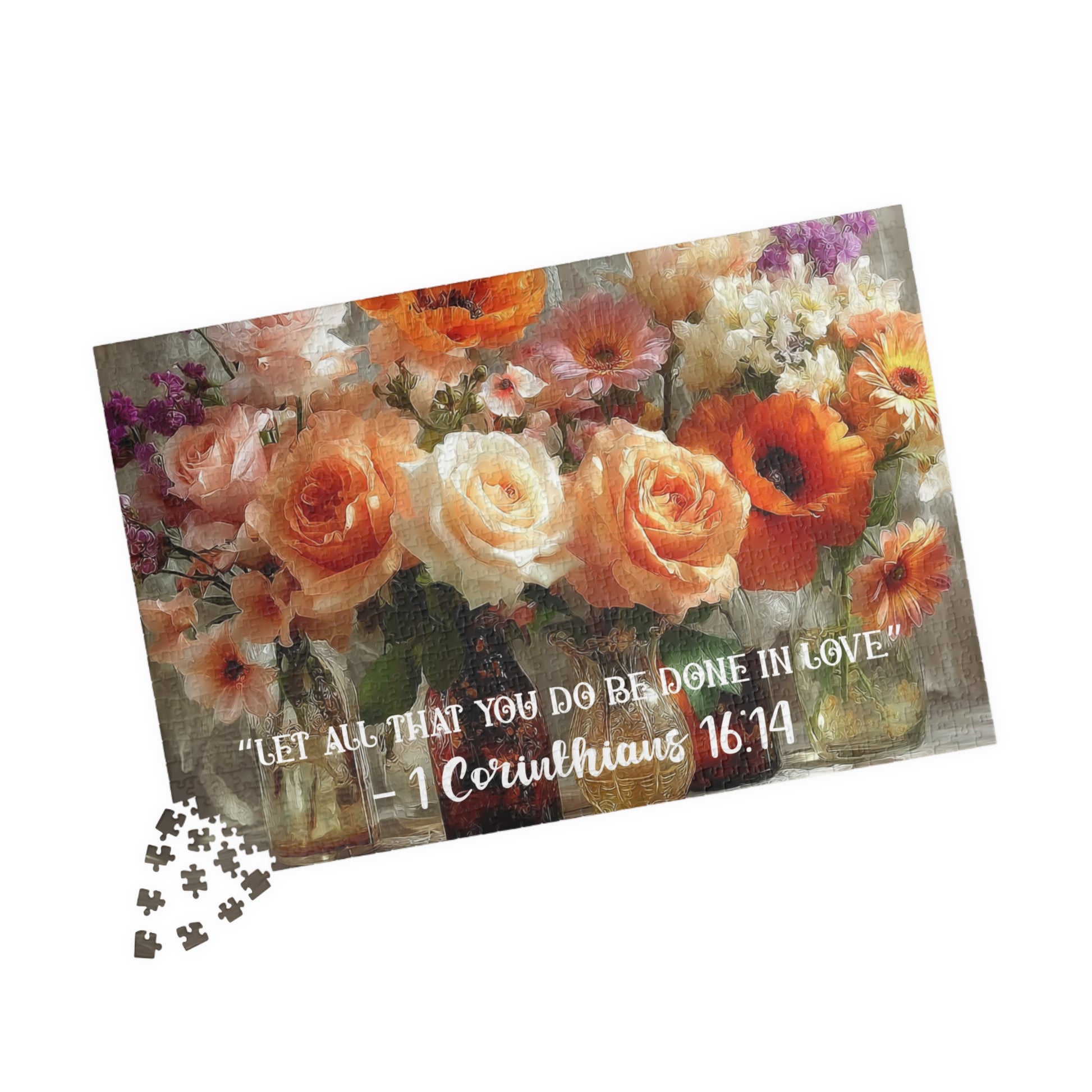 Vessels of Love – Grace in Bloom Jigsaw Puzzle, Floral Inspirational Puzzle Ideal Gift for Mindfulness & Family Fun, Christian Puzzle Lovers 1014 pcs (Horizontal) Puzzle The Puzzle Chest