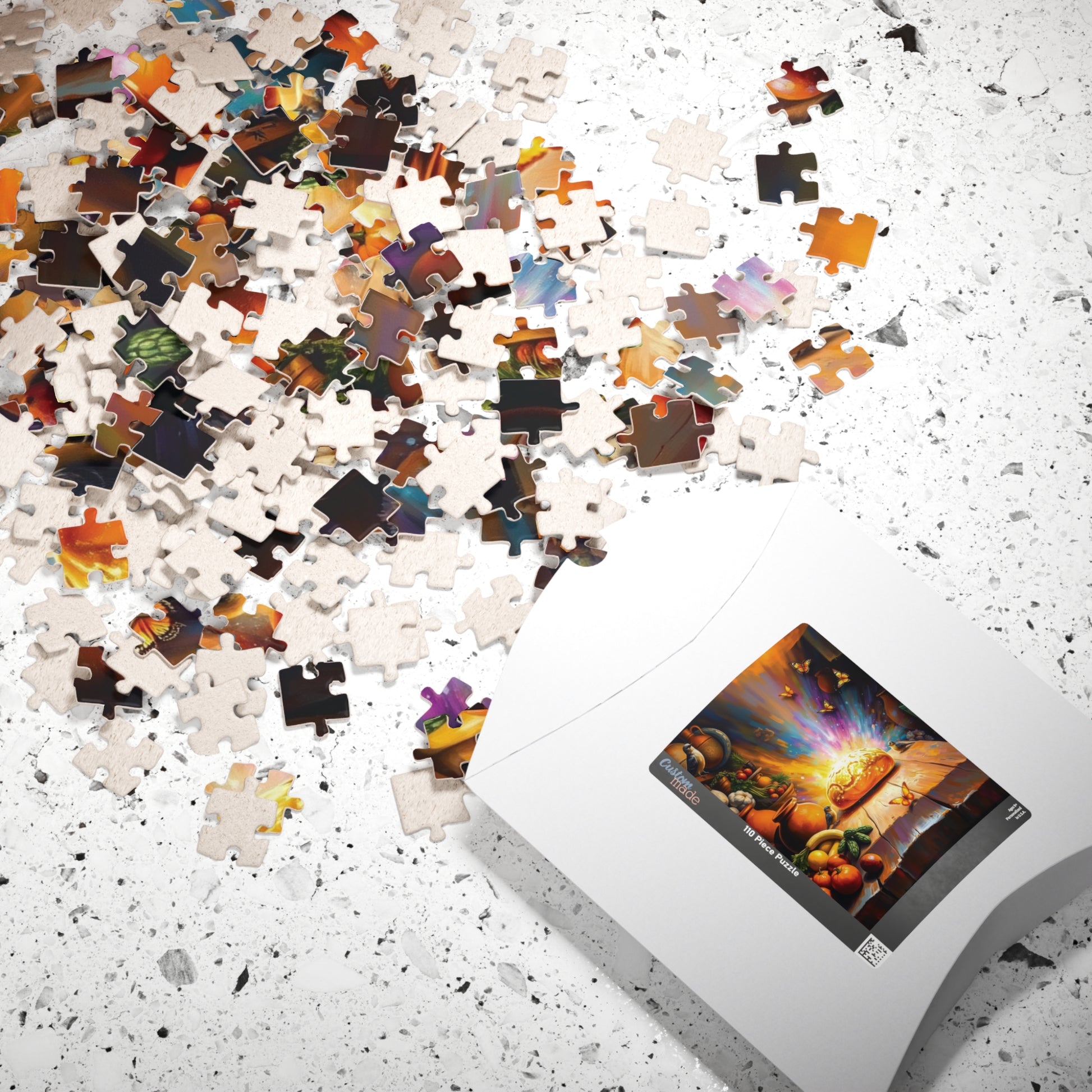 Bread of Life Jigsaw Puzzle, Glowing Bread with Birds Butterflies, Christian Symbolism Faith-Based Game, Gift for Religious Puzzle Lovers Puzzle The Puzzle Chest