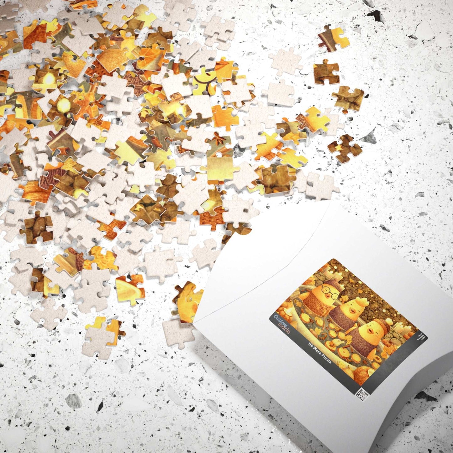 Pumpkin Spice Spa Chickens Puzzle – Cozy Fall Fairy-Tale Jigsaw, Autumn Fun Family Game, Cute Chick Characters Puzzle The Puzzle Chest