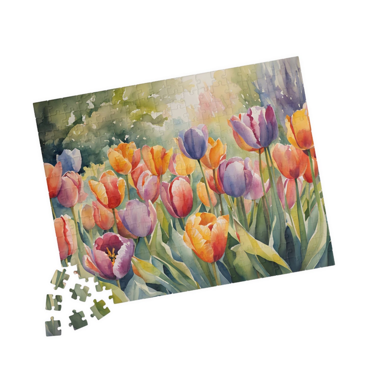 Colorful Flowers Jigsaw Puzzle, 110-1014 Piece Whimsical Tulip Art Botanical Tabletop Game for Quiet Family Time Activity, Puzzle Lover Gift Puzzle The Puzzle Chest
