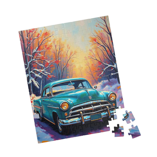 Vintage Classic Car Puzzle, Nostalgic 110/252/520/1014-piece Jigsaw, Gift for Car Lovers, Family Fun Activity, Winter Decor Puzzle The Puzzle Chest