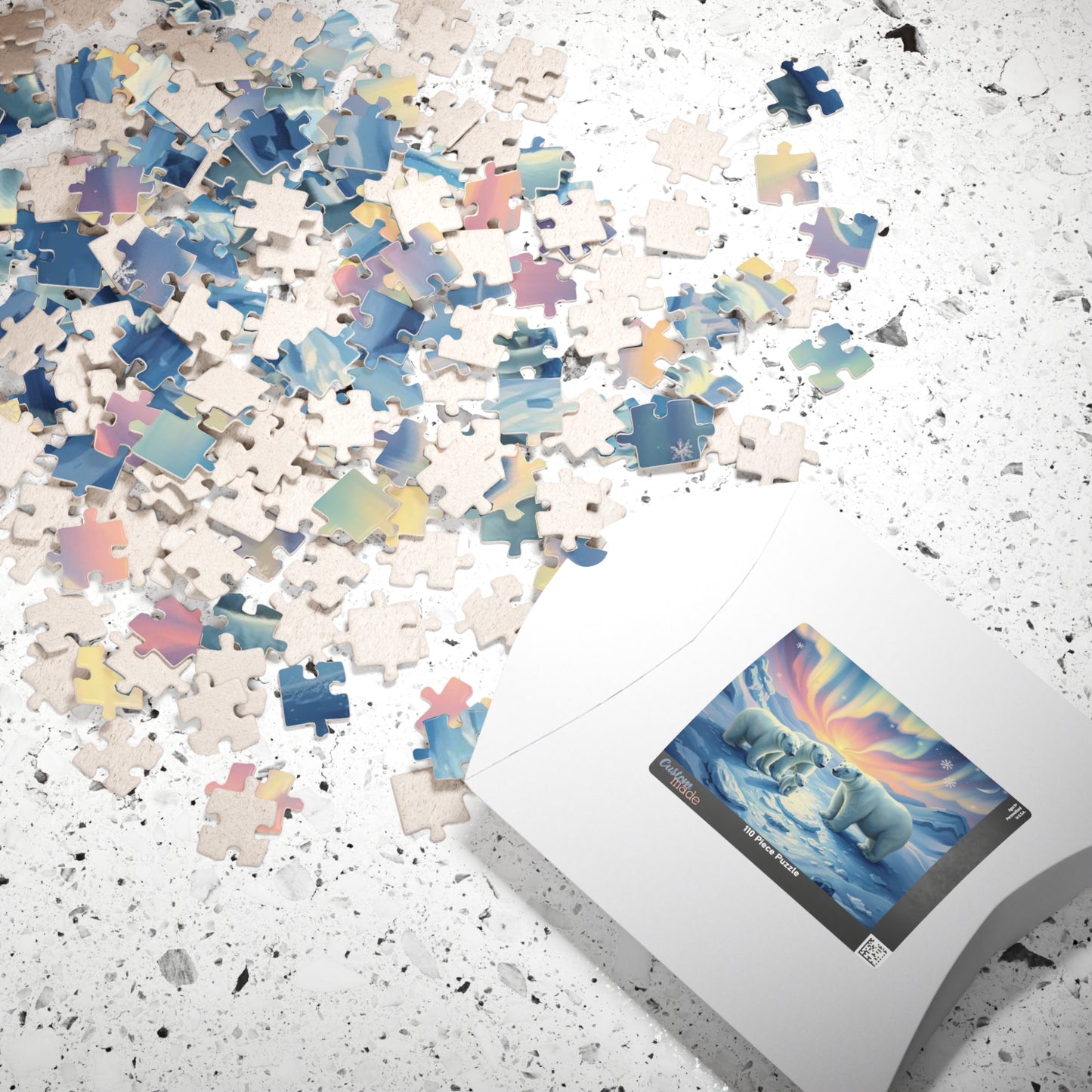 Polar Auror Jigsaw Puzzle - Polar Bear Winter, Cozy Family Game Night, 110-1014 Pieces, Holiday Birthday Gift for Friends, Arctic Art