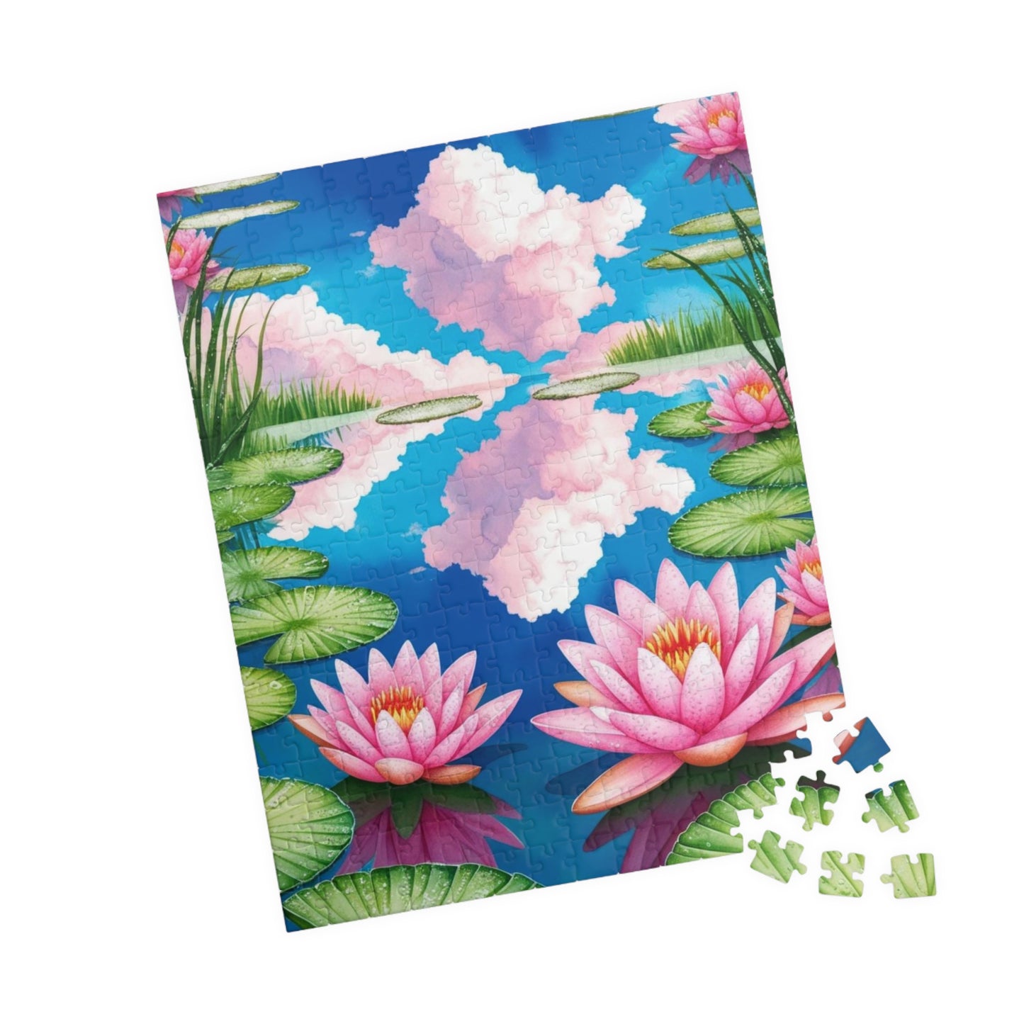 Water Lily Pond Puzzle 110-520 Piece, Tranquil Floral Landscape Jigsaw Game Claude Monet-Inspired, Lush Greenery Water Reflections, Giftable Puzzle The Puzzle Chest