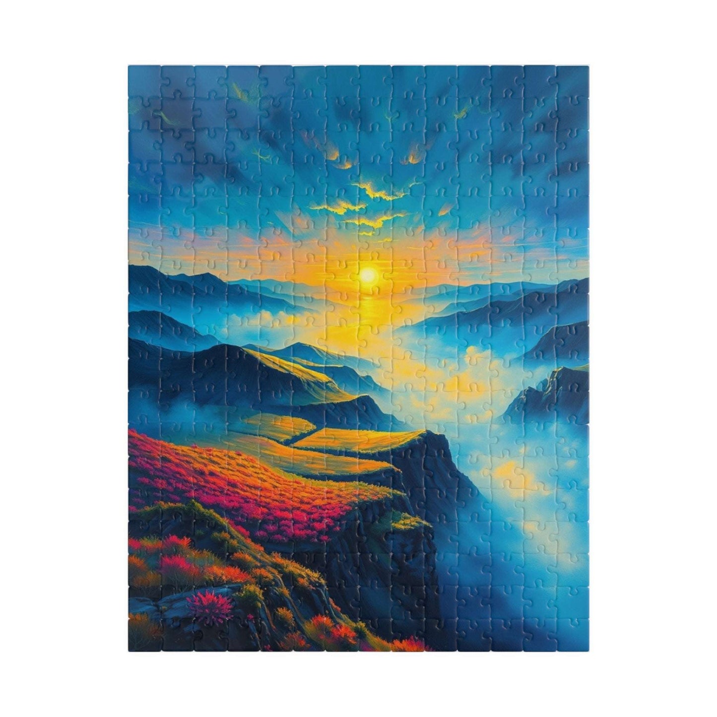 Serene Sunrise Jigsaw Puzzle - 110, 252, 520, 1014 pieces, Puzzle for Relaxation, Fun Family Bonding, Gift for Nature Lovers, Home Decor 252 pcs (Vertical) Puzzle The Puzzle Chest
