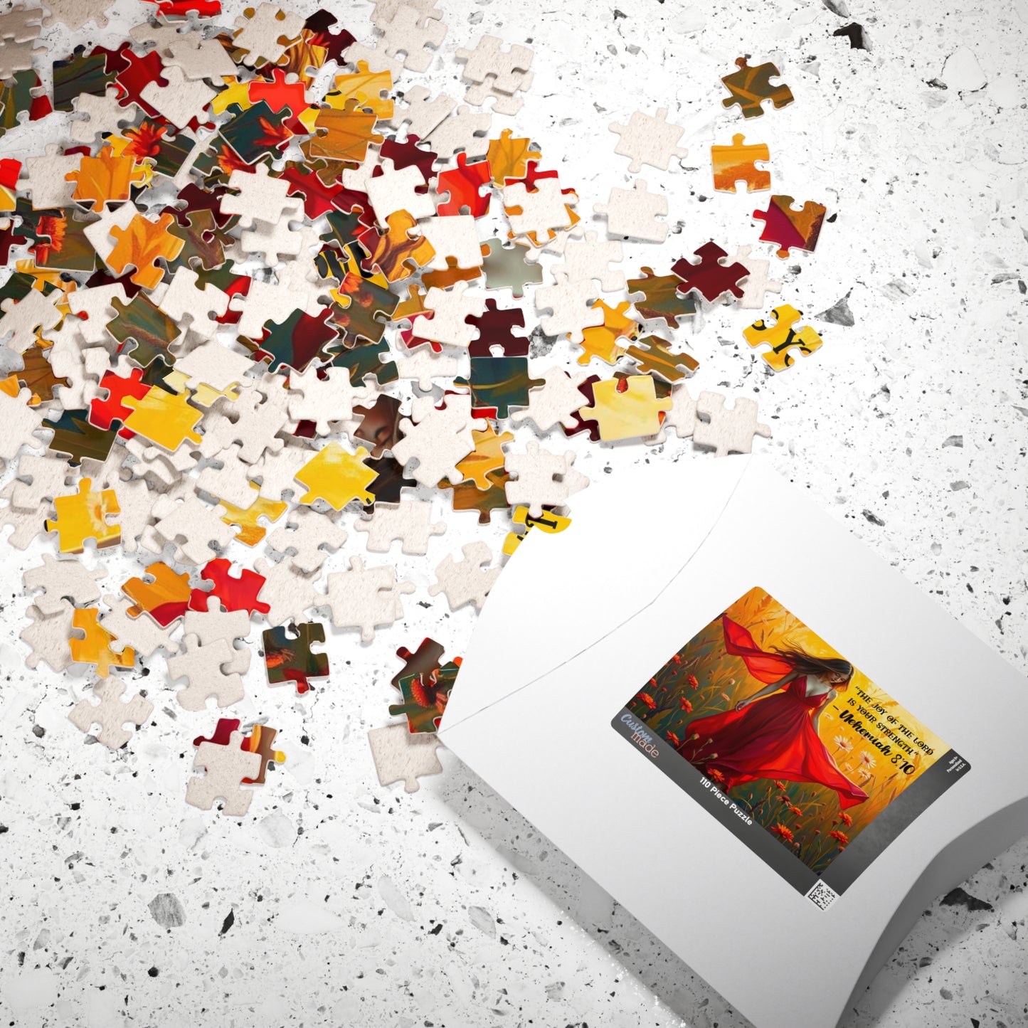 Inspirational Puzzle featuring 'The Joy of the Lord is Your Strength' - Faith Based Christian Brain Teasing Gift Puzzle The Puzzle Chest