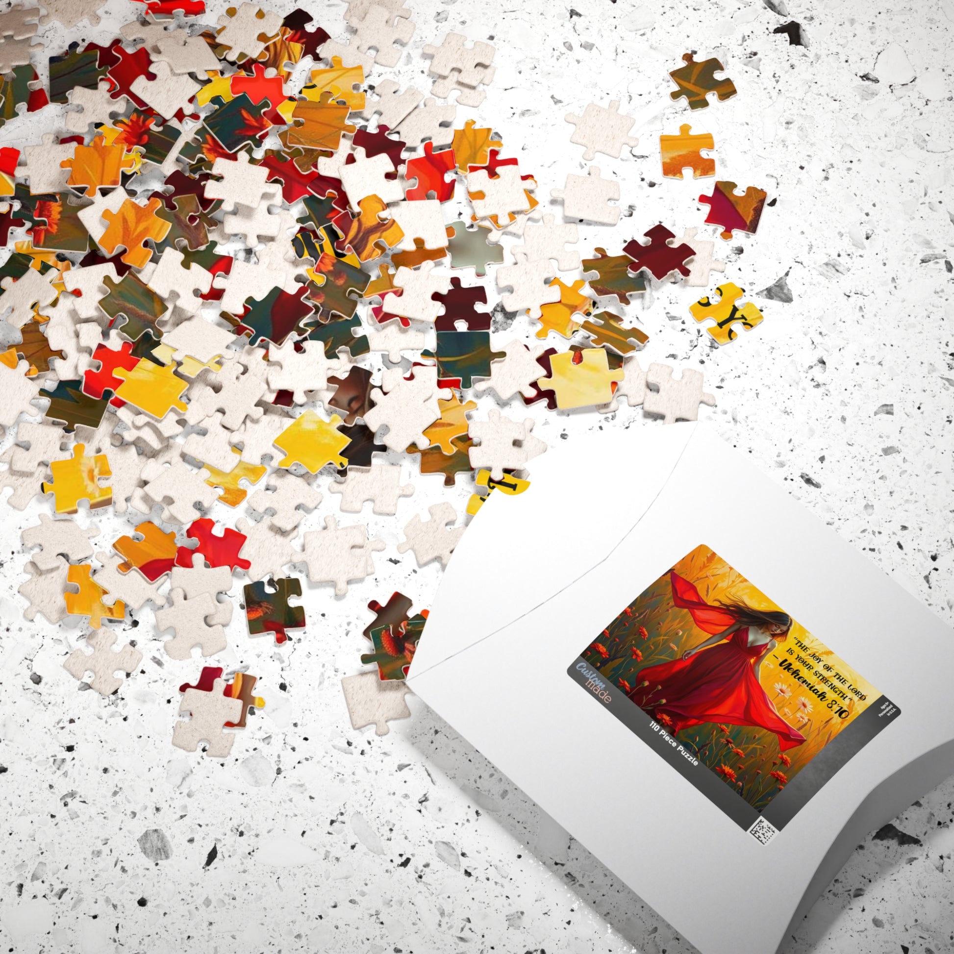 Inspirational Puzzle featuring 'The Joy of the Lord is Your Strength' - Faith Based Christian Brain Teasing Gift Puzzle The Puzzle Chest
