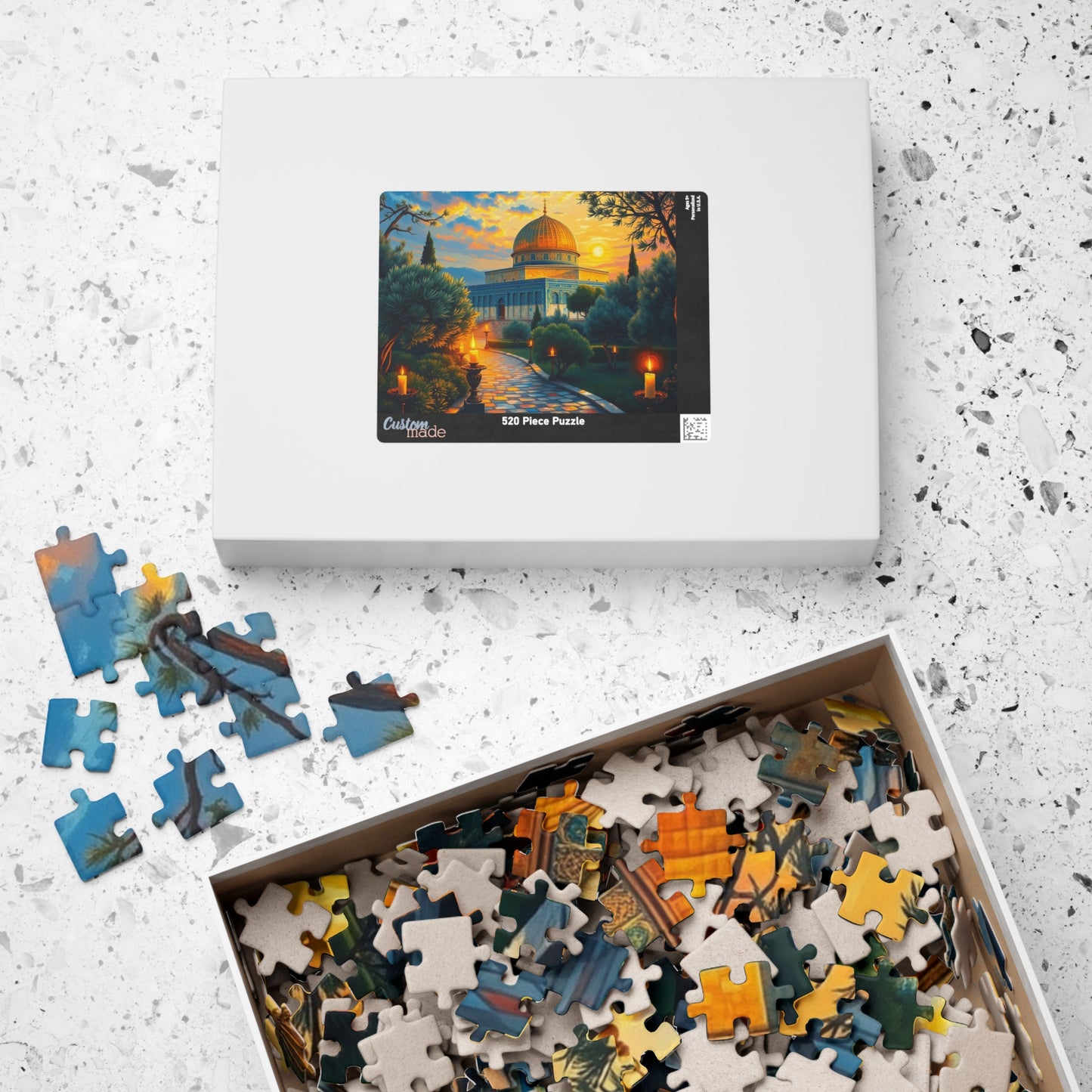 Dome of the Rock Jigsaw Puzzle, Famous Historical Religious Landmark, Islamic Faith Based Game, Jerusalem Art Gift for Travel Lover Puzzle The Puzzle Chest