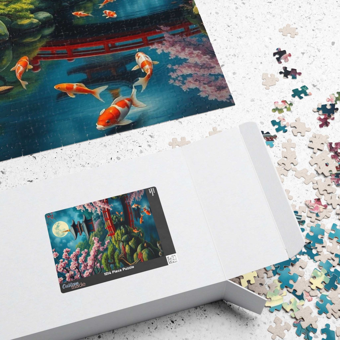 Scenic Koi Pond Puzzle, Relaxing Nature Art, Landscape Game Great for Family Time, Gifts for Puzzle Lovers, 110-1014 Piece Options Puzzle The Puzzle Chest