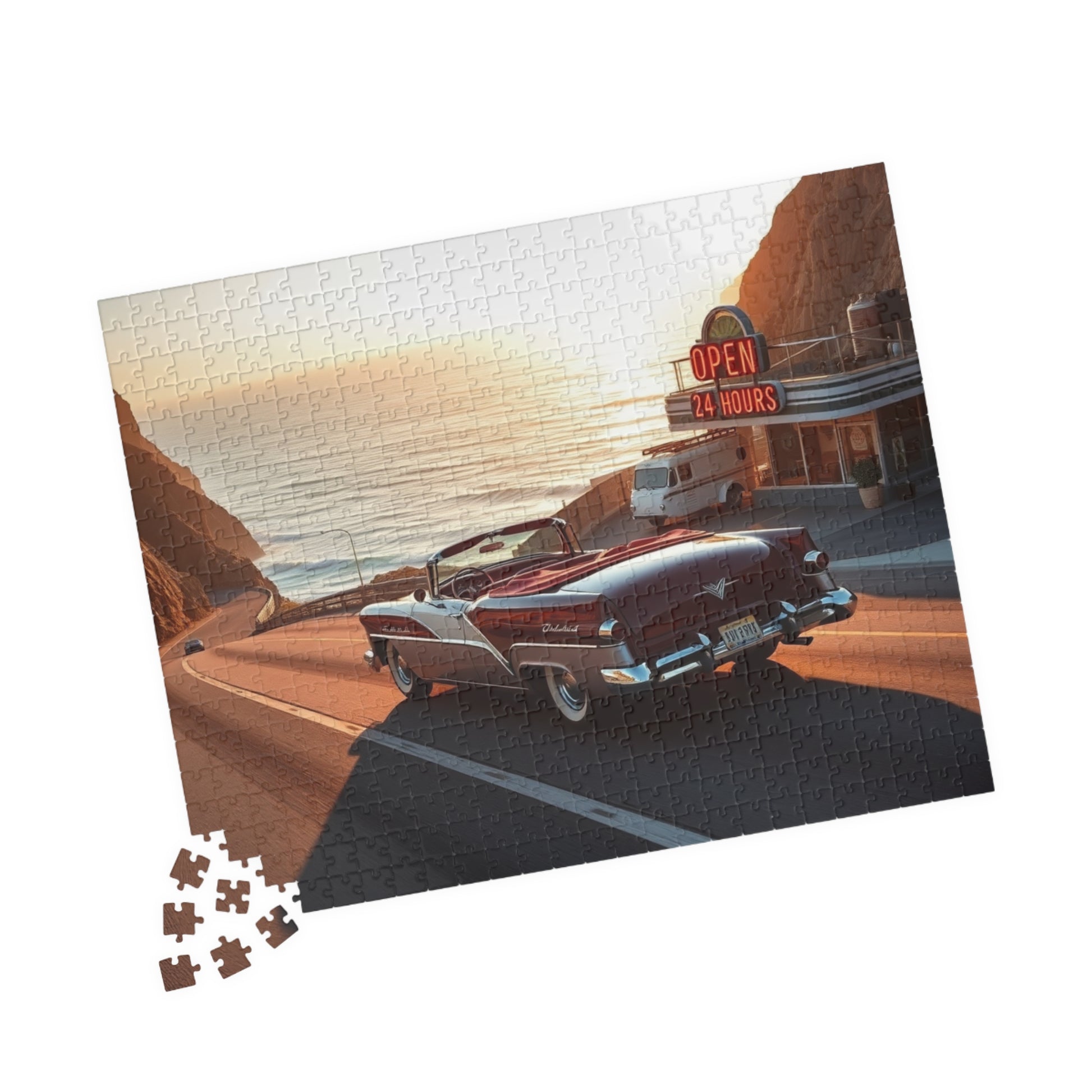 Vintage Car Jigsaw Puzzle - Retro 1954 98 Starfire Convertible Puzzle The Puzzle Chest